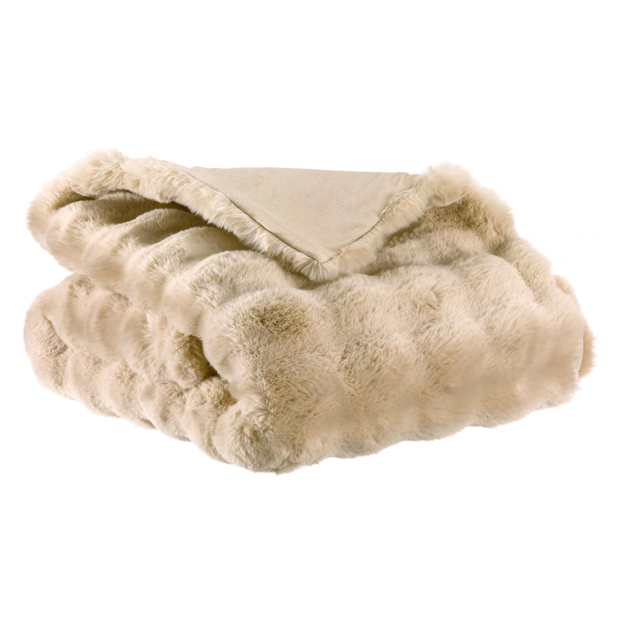 Plaid recyclé Berton Naturel 130 x 160