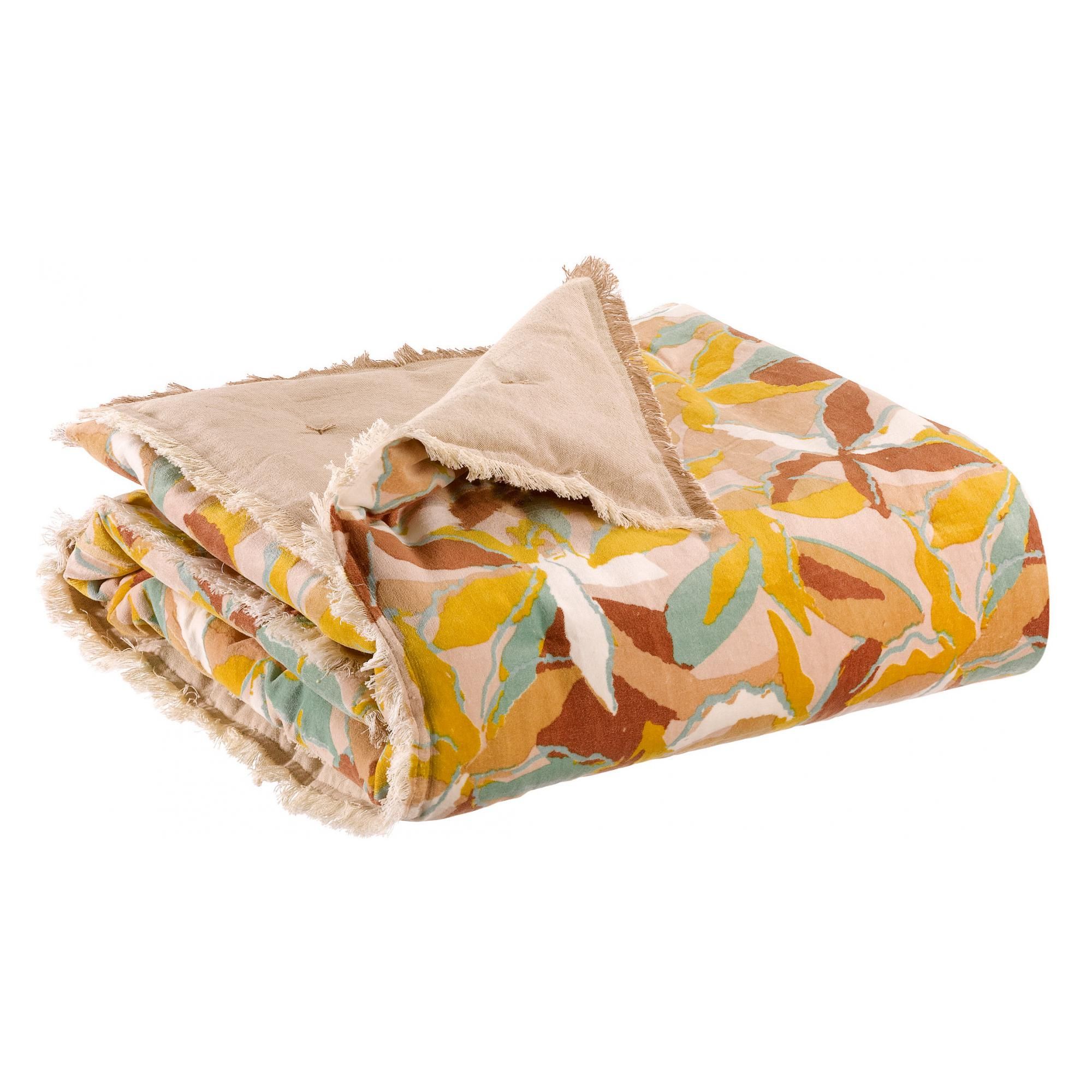 Plaid imprimé Alina Dragée 135 x 200