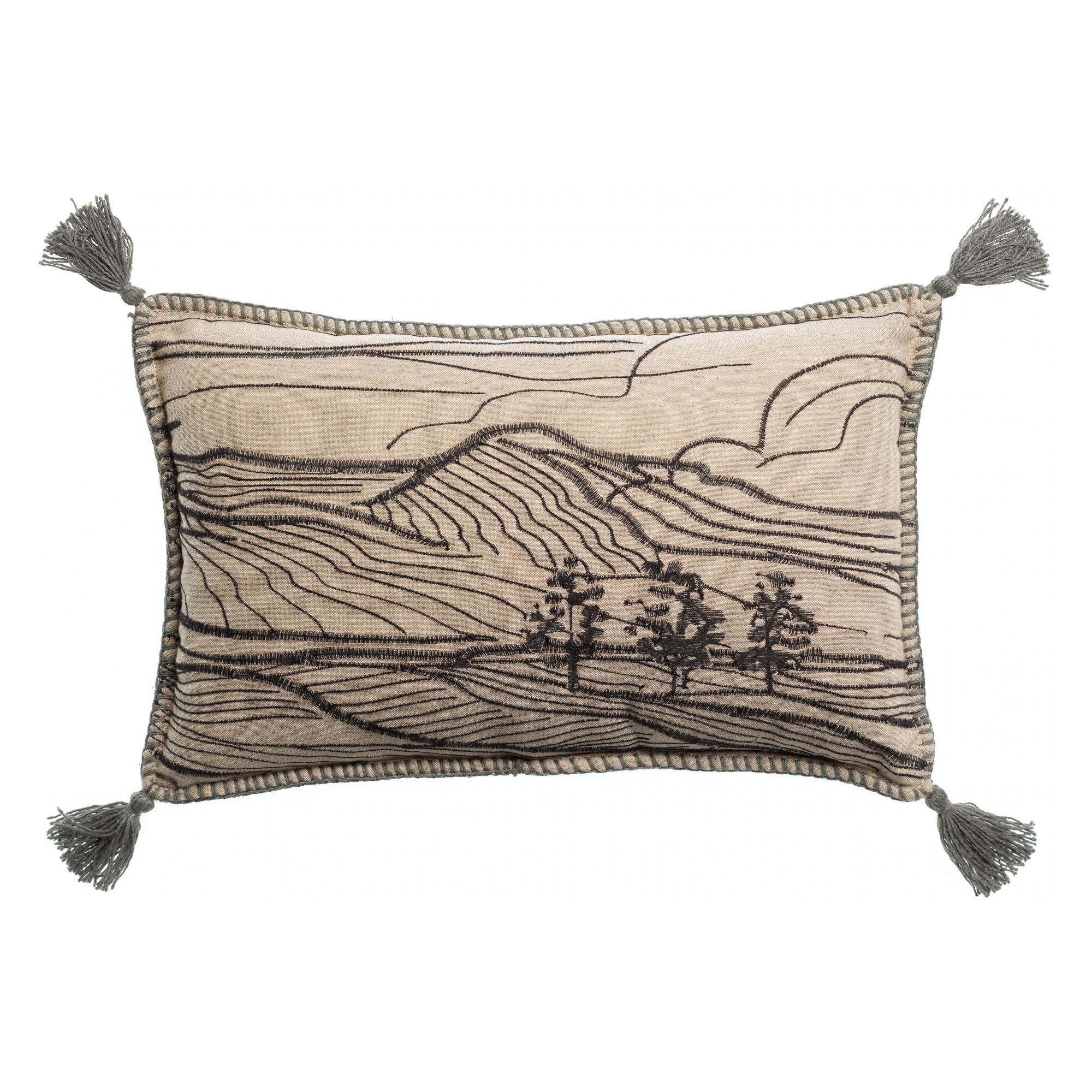 Coussin brodé Dusko Thym 30 x 50