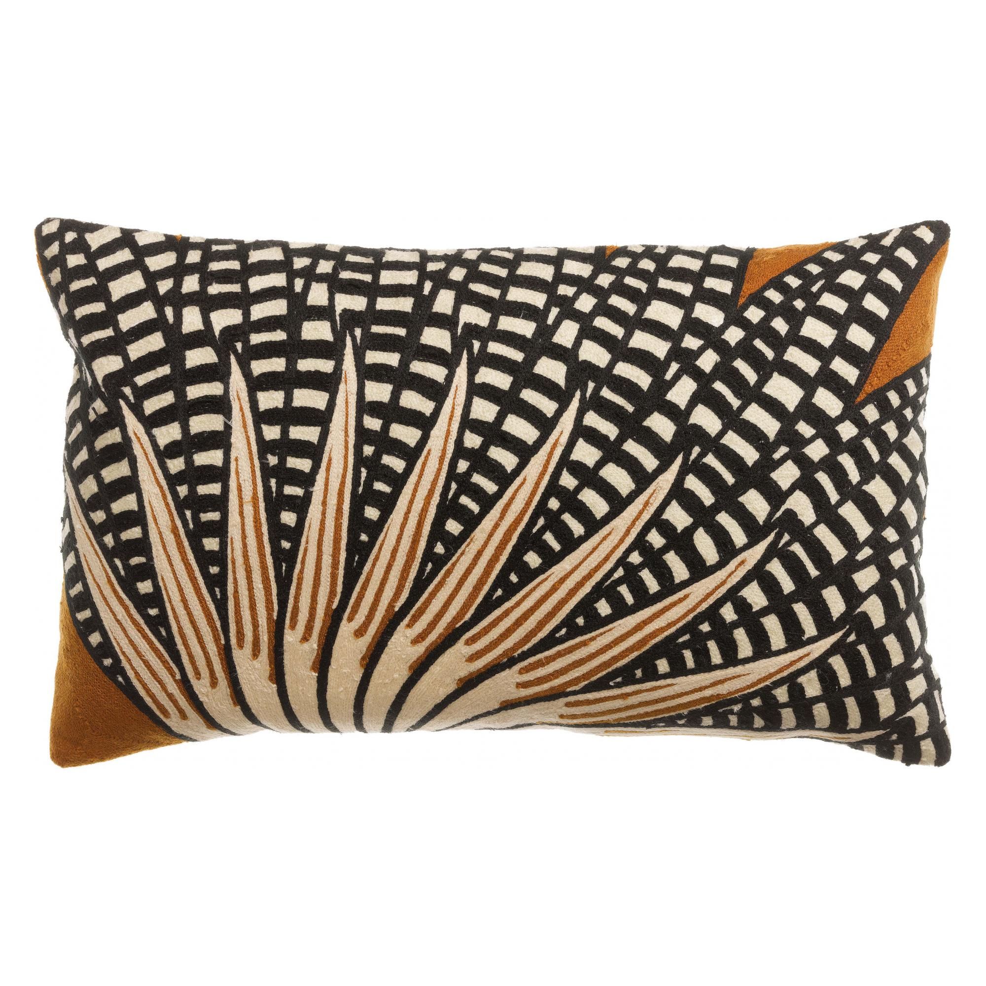 Coussin brodé Ewan Cuivre 30 x 50