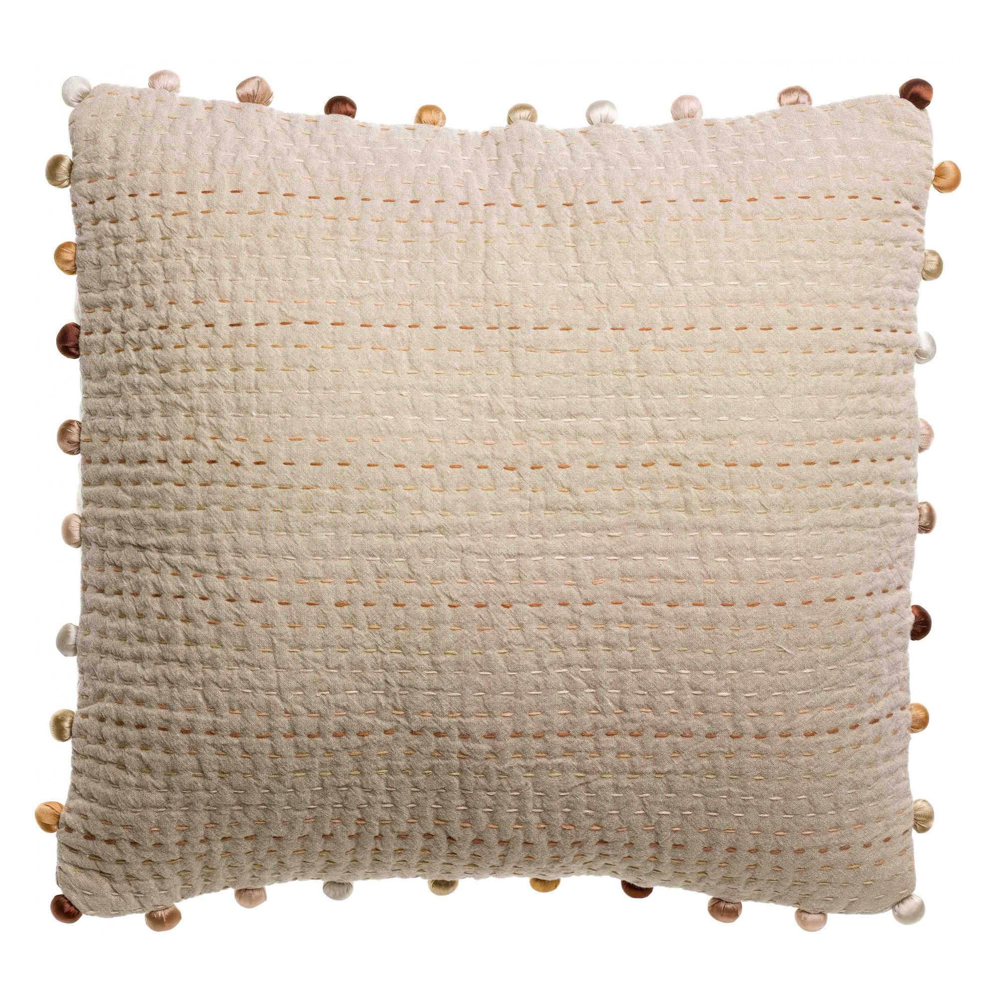 Coussin uni Gastounet Sienne 45 x 45