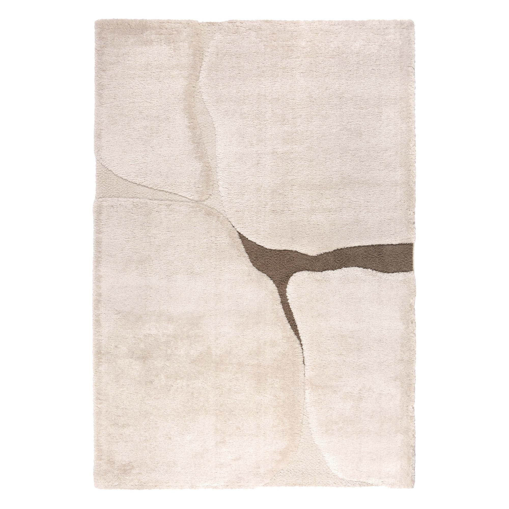 Tapis recyclé Yan Neige 160 x 230 x 2