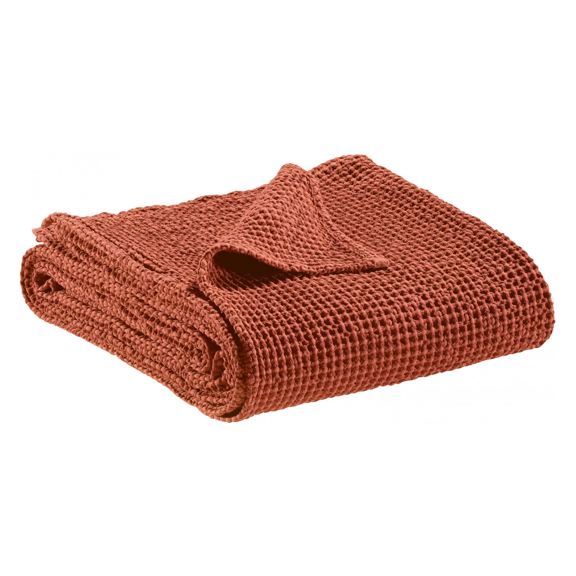 Plaid recyclé Maia Sienne 140 x 200