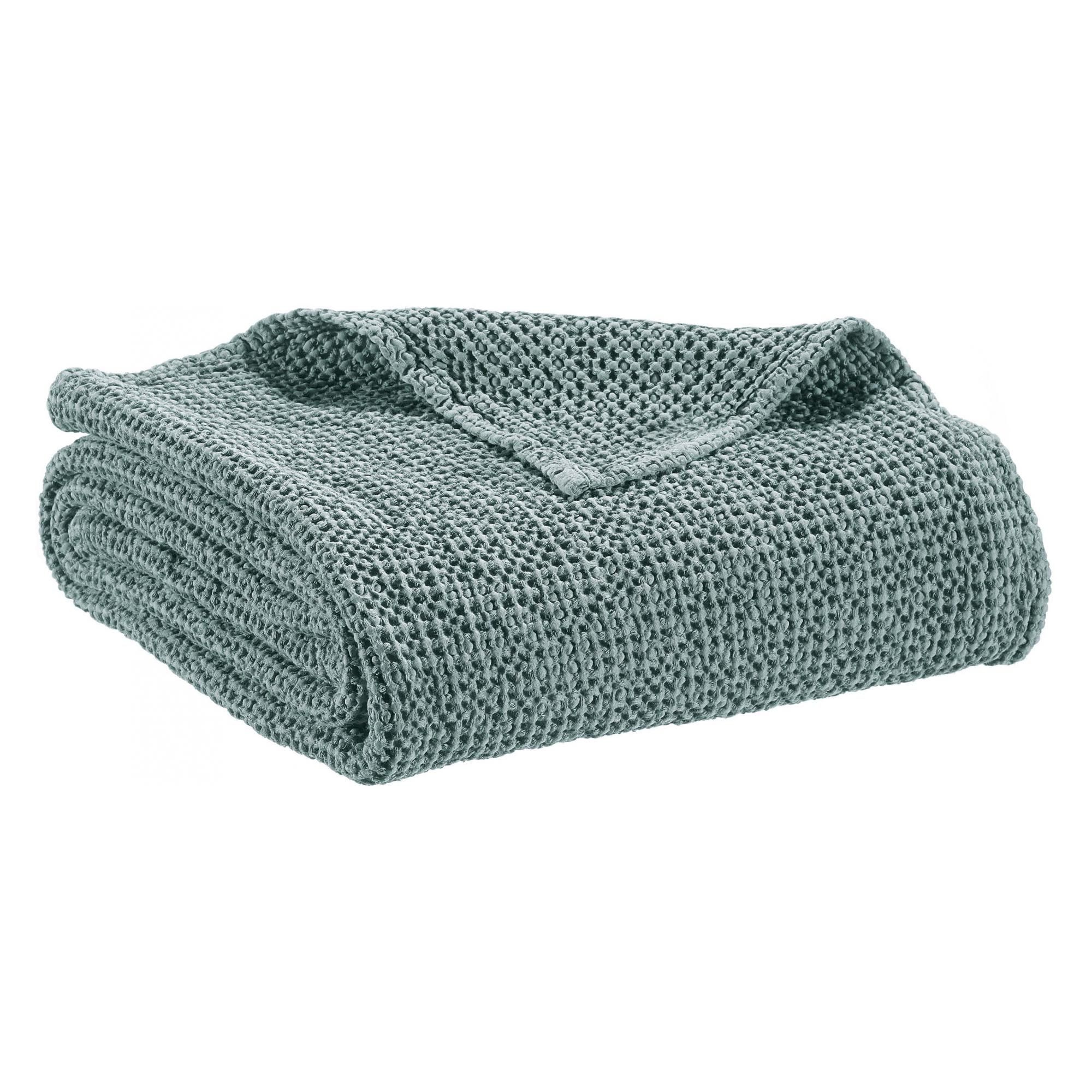 Plaid recyclé Maia Plomb 140 x 200