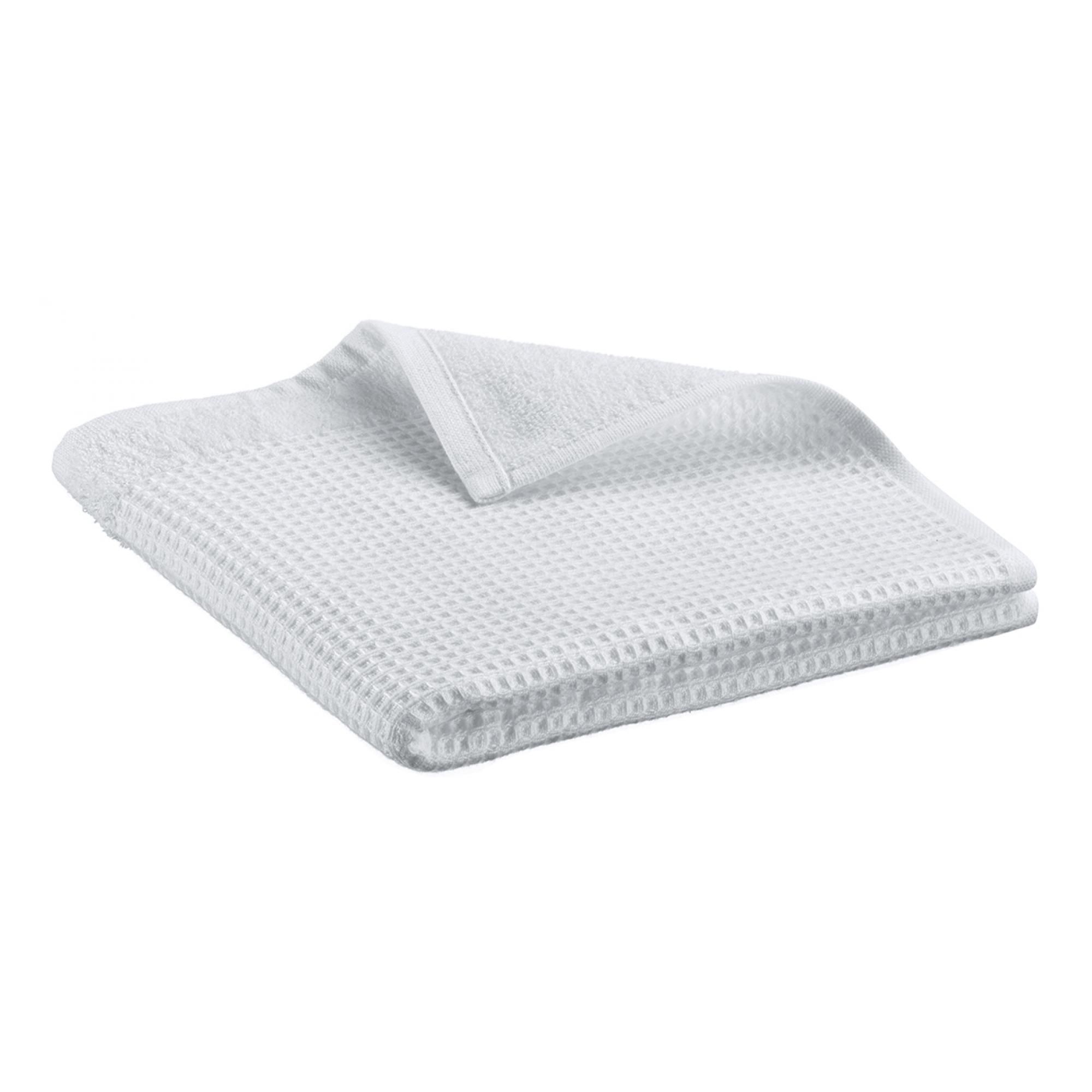 Serviette invité recyclée Abby Blanc 30 x 50