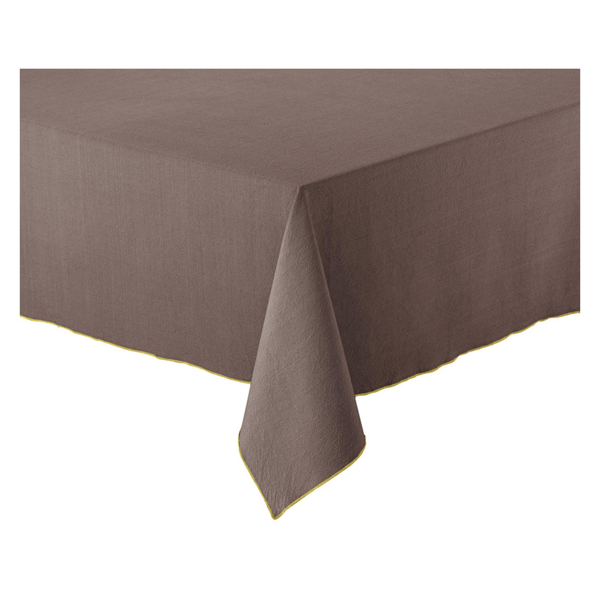 Nappe recyclée Grace Café 140 x 140