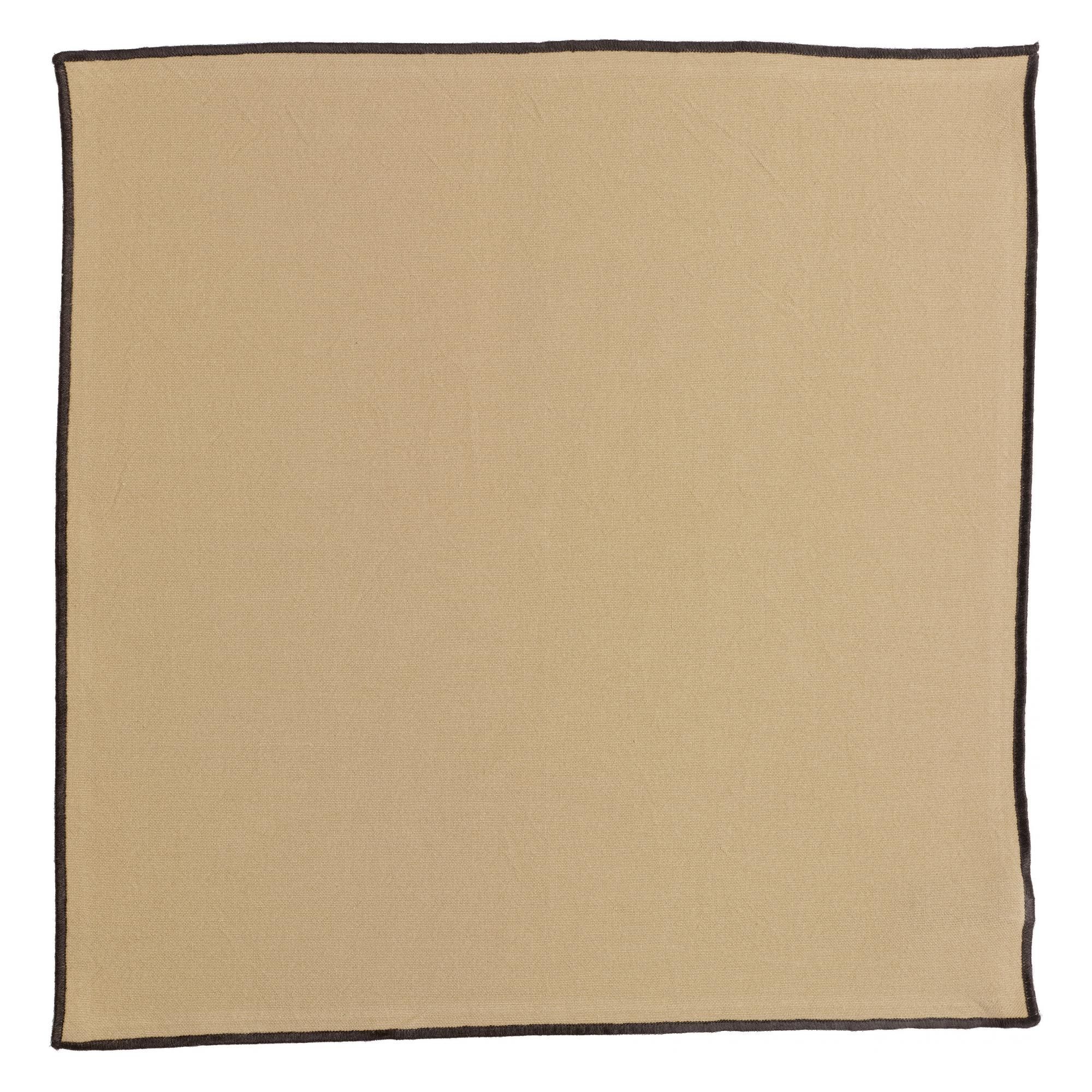Serviette de table recyclée Grace Camel 40 x 40