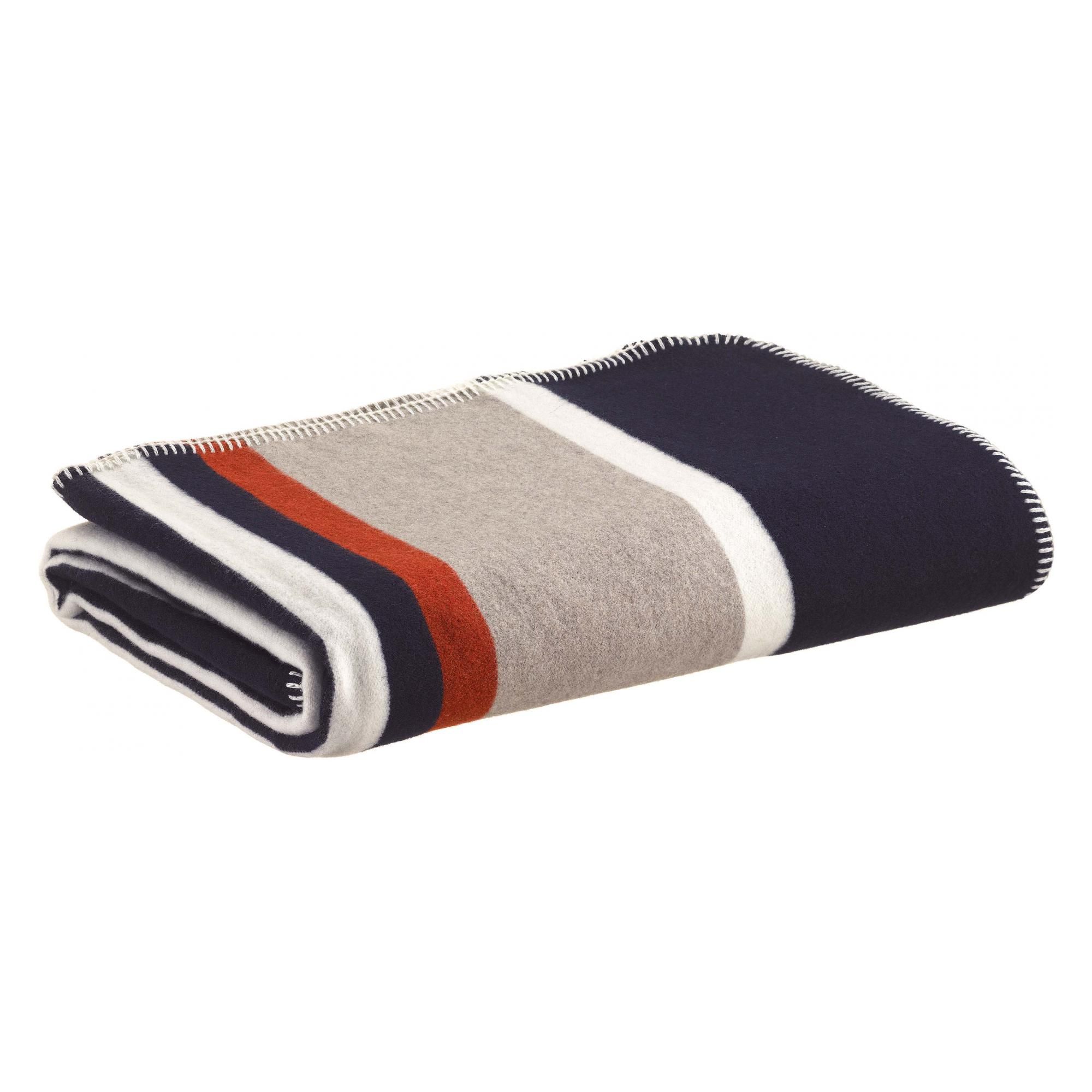 Jeté jacquard recyclé Gioia Marine 240 x 260