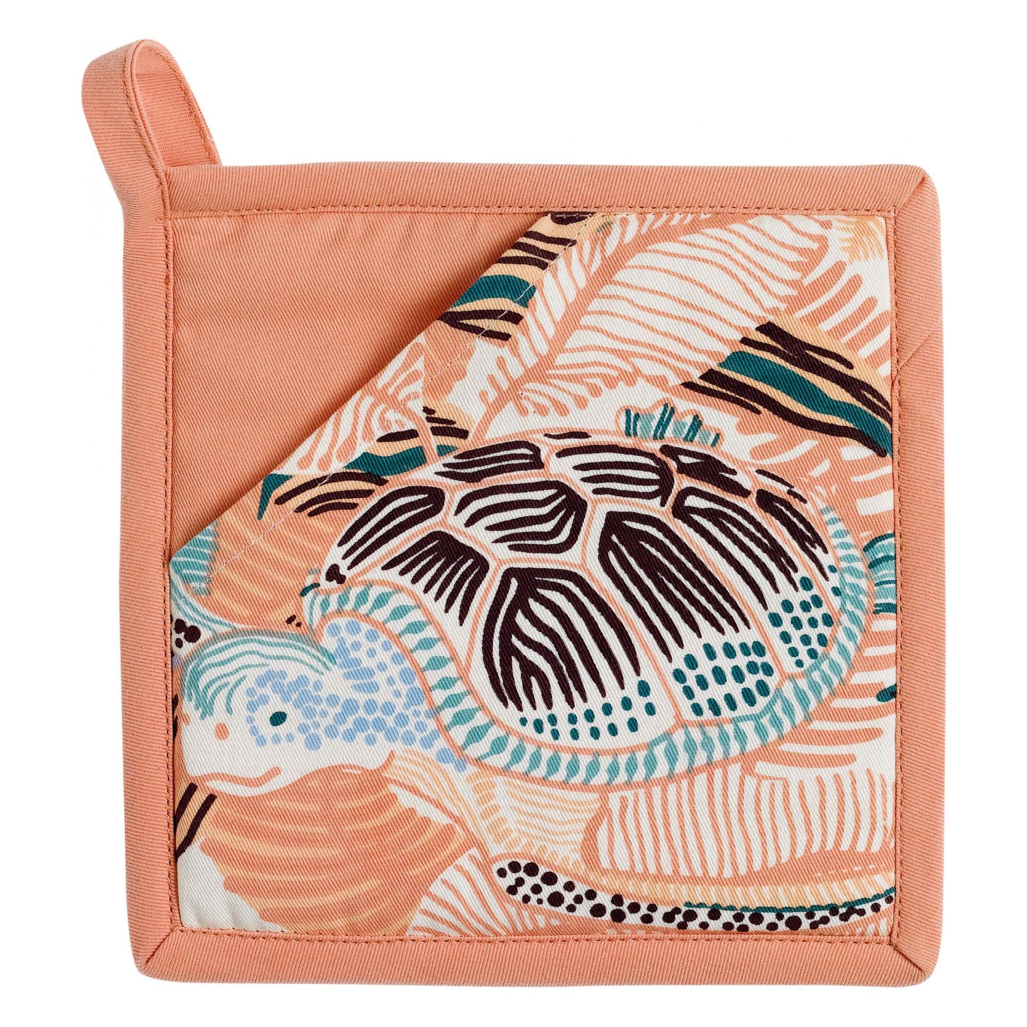 Manique 2 en 1 Dori recyclée Pêche 20 x 20