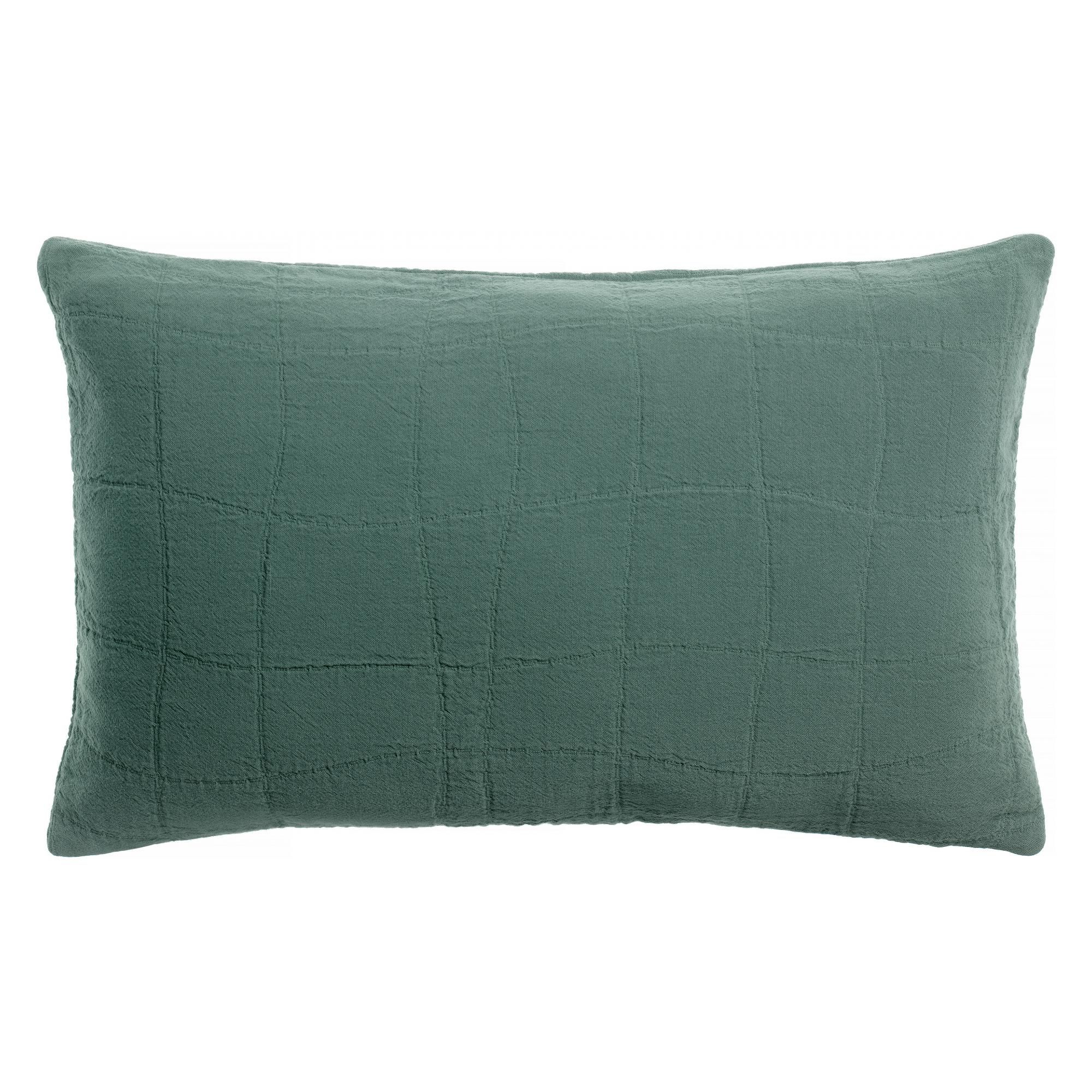 Coussin recyclé Titou Vert de gris 30 x 50