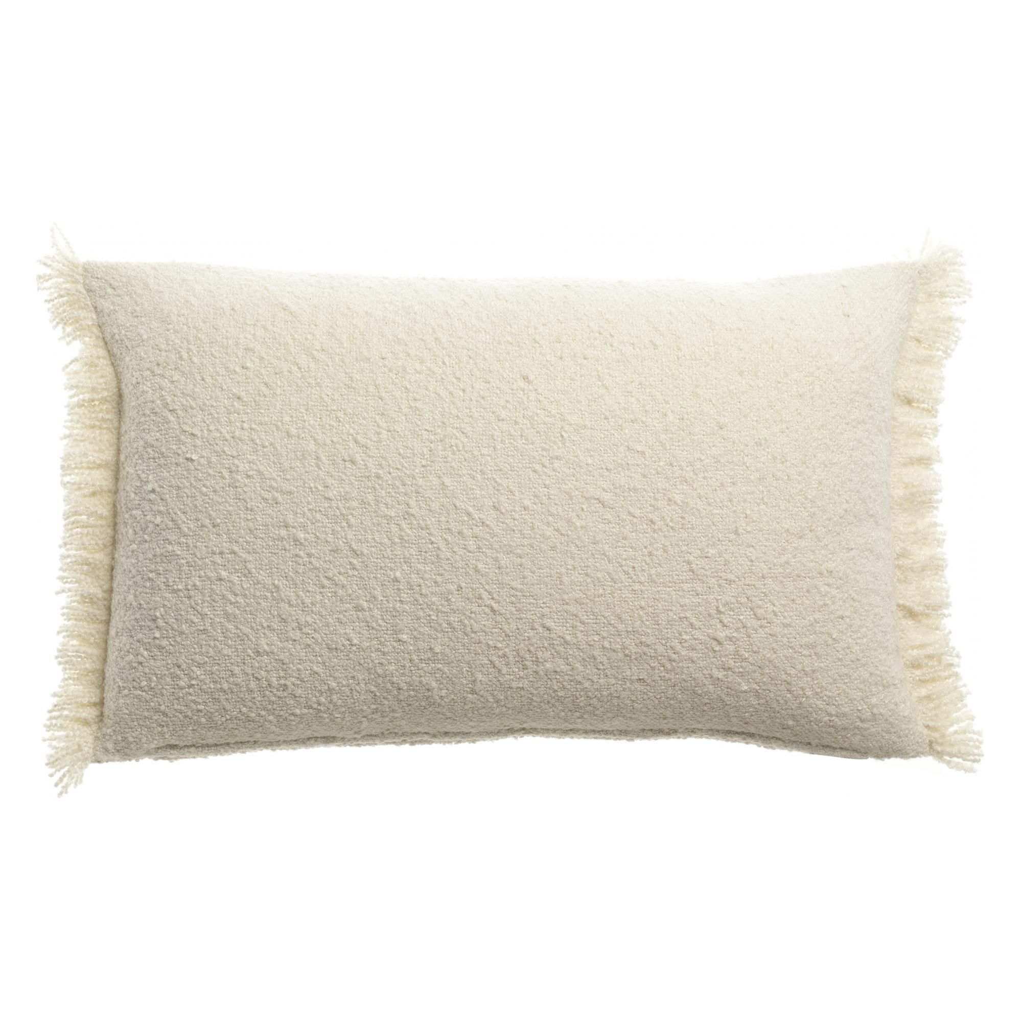 Coussin uni Jane Neige 30 x 50