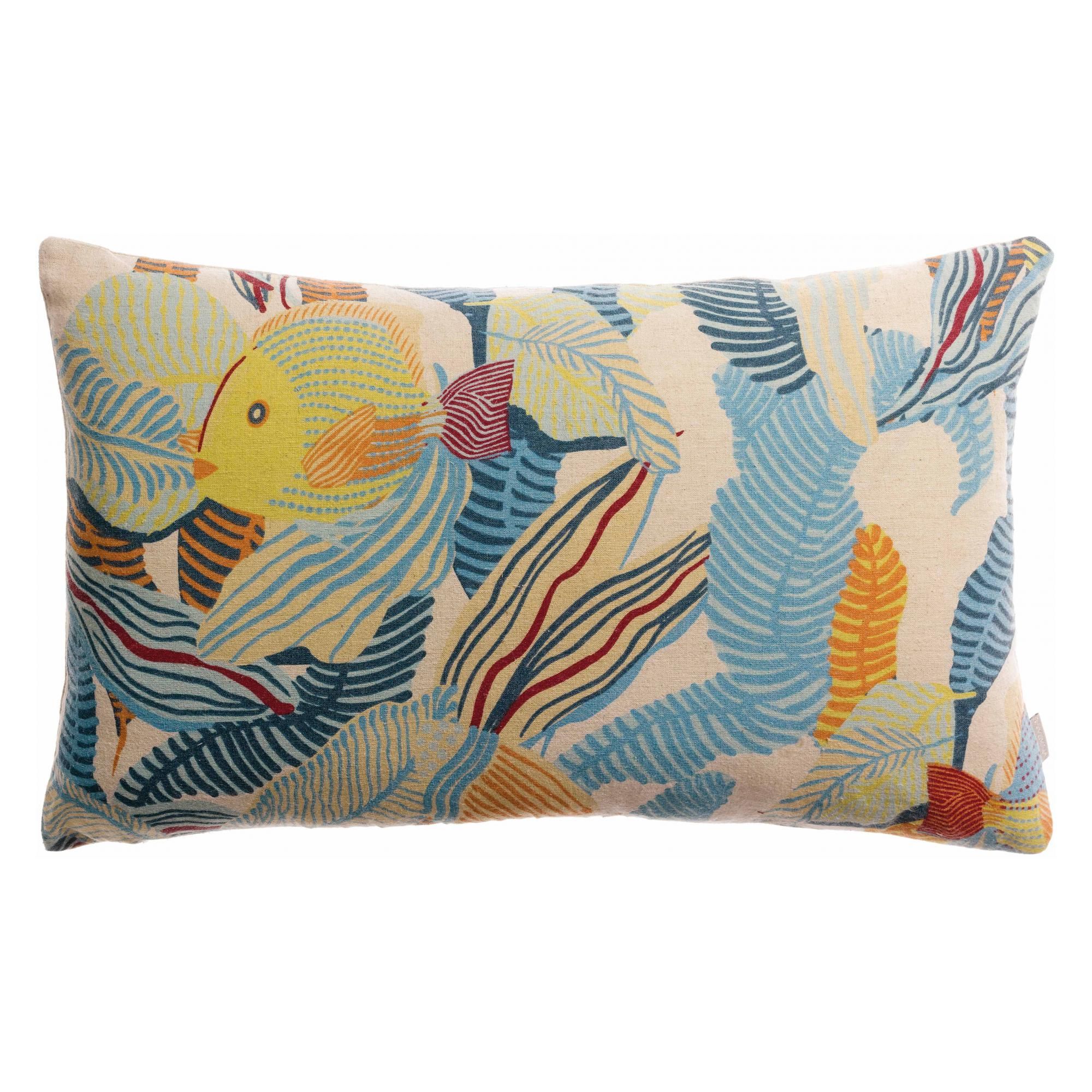 Coussin imprimé Dori Lagon 30 x 50