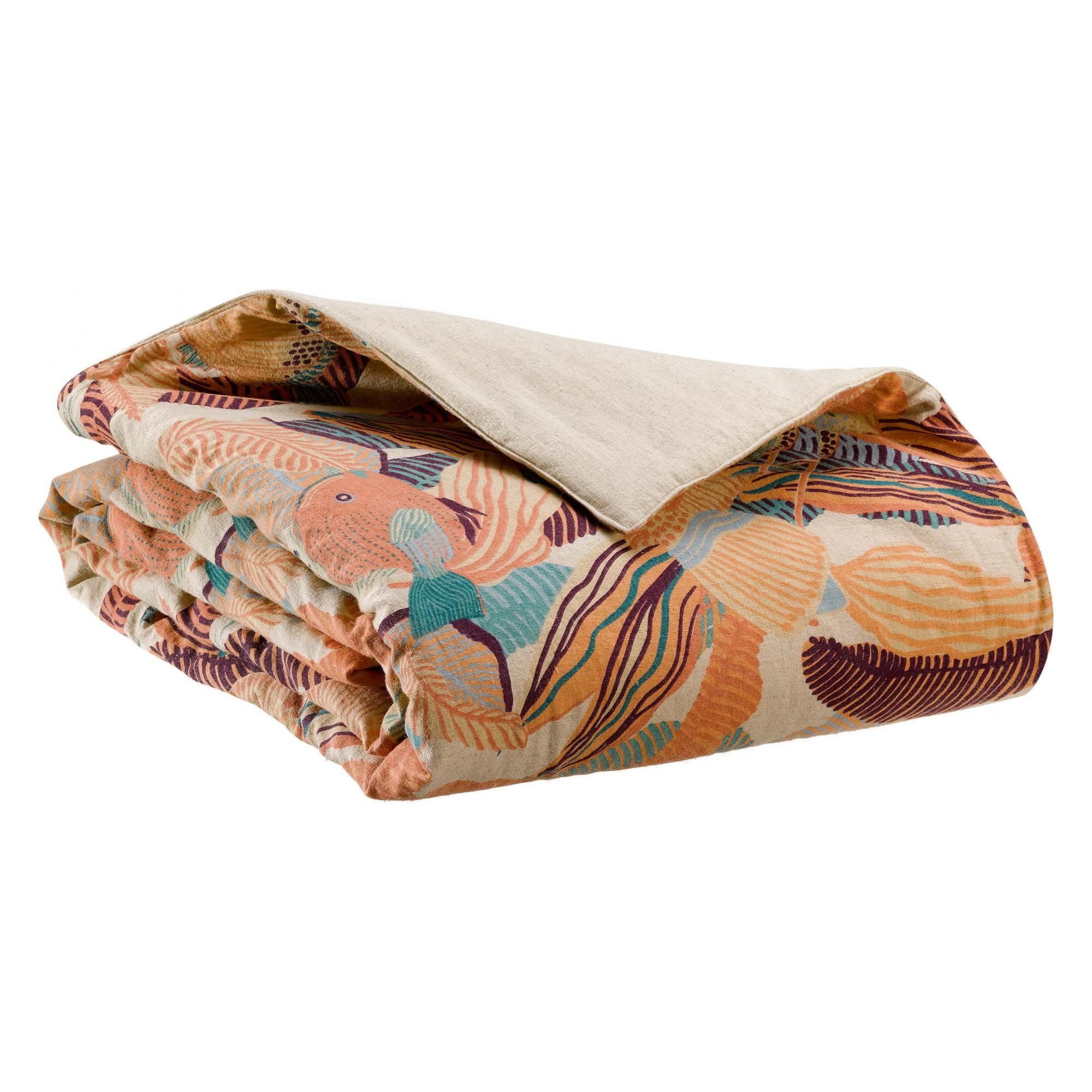 Edredon imprimé Dori Papaye 85 x 200