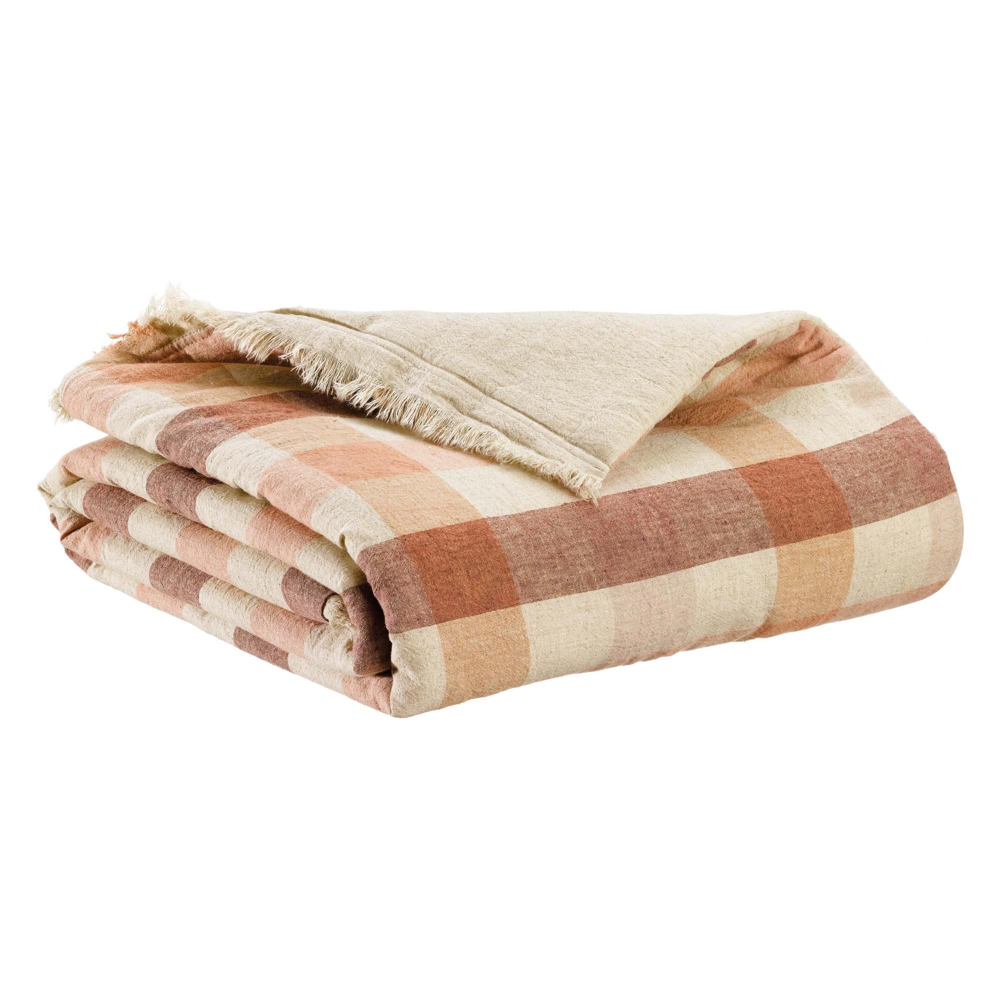 Edredon imprimé Kate Terracotta 85 x 200