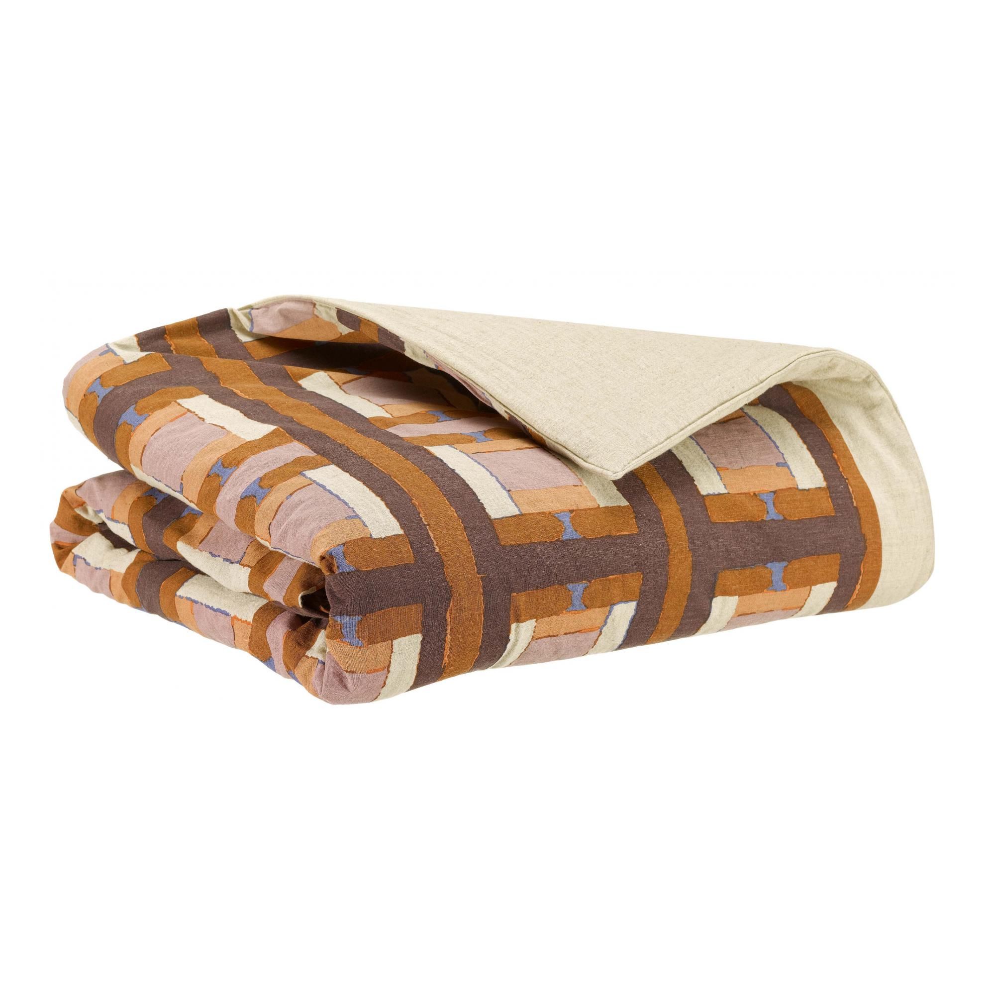 Plaid imprimé Taho Cuivre 135 x 200