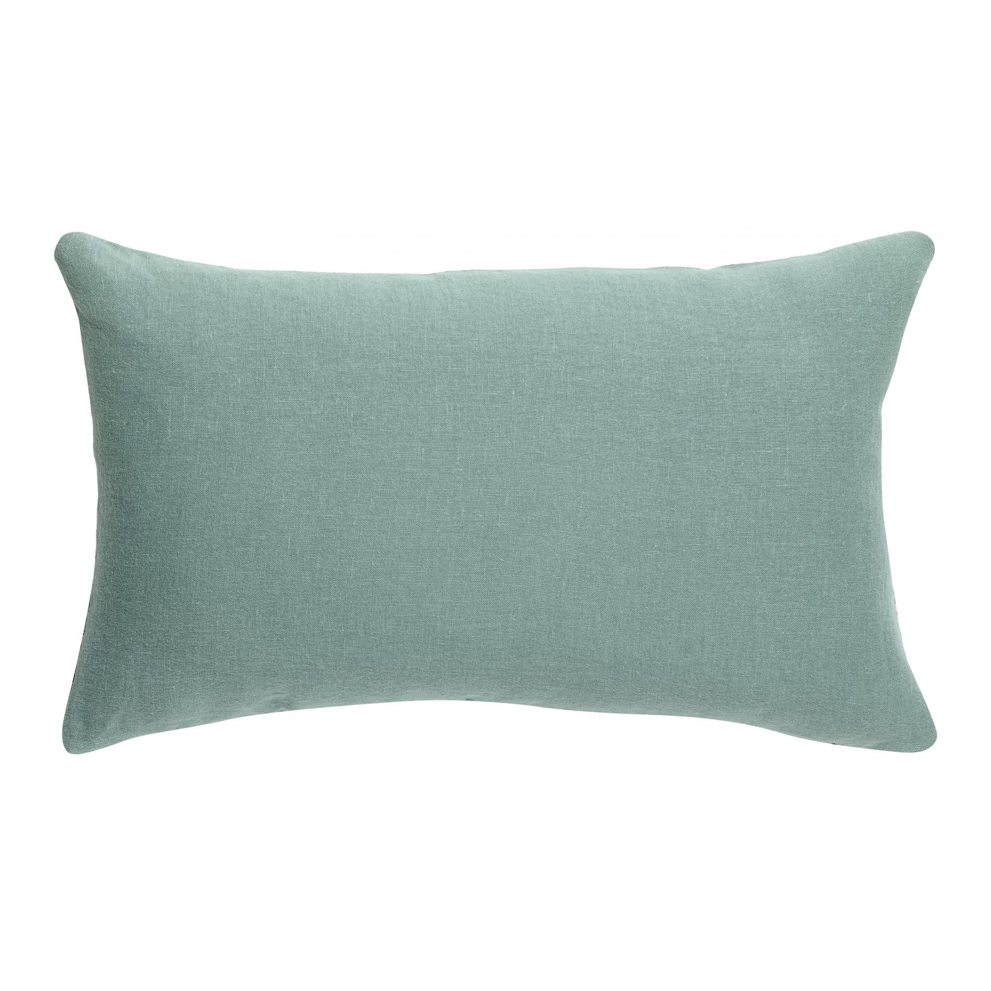 Coussin uni Zeff Vert de gris 30 x 50
