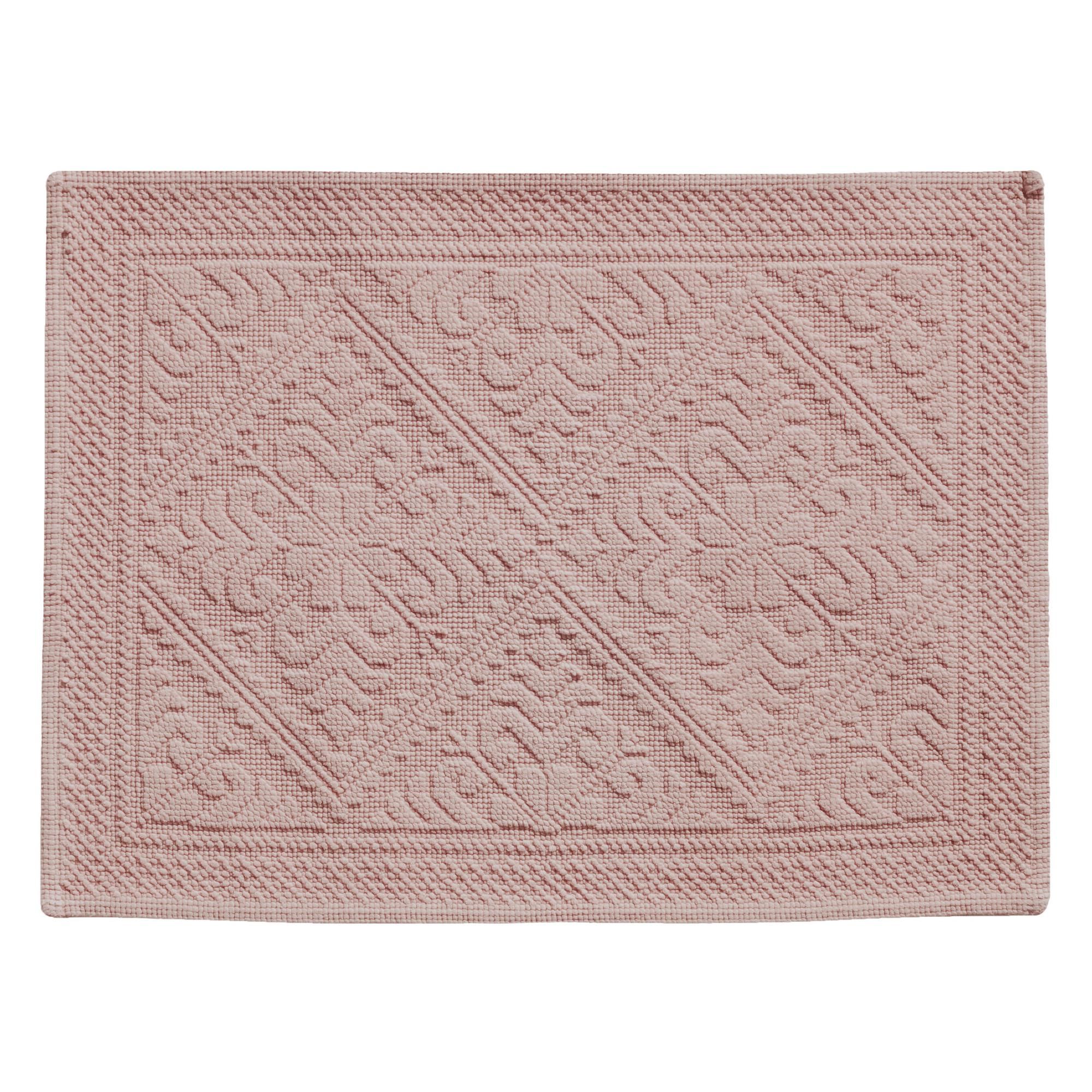 Tapis de bain uni Enzo Aubepine 54 x 64