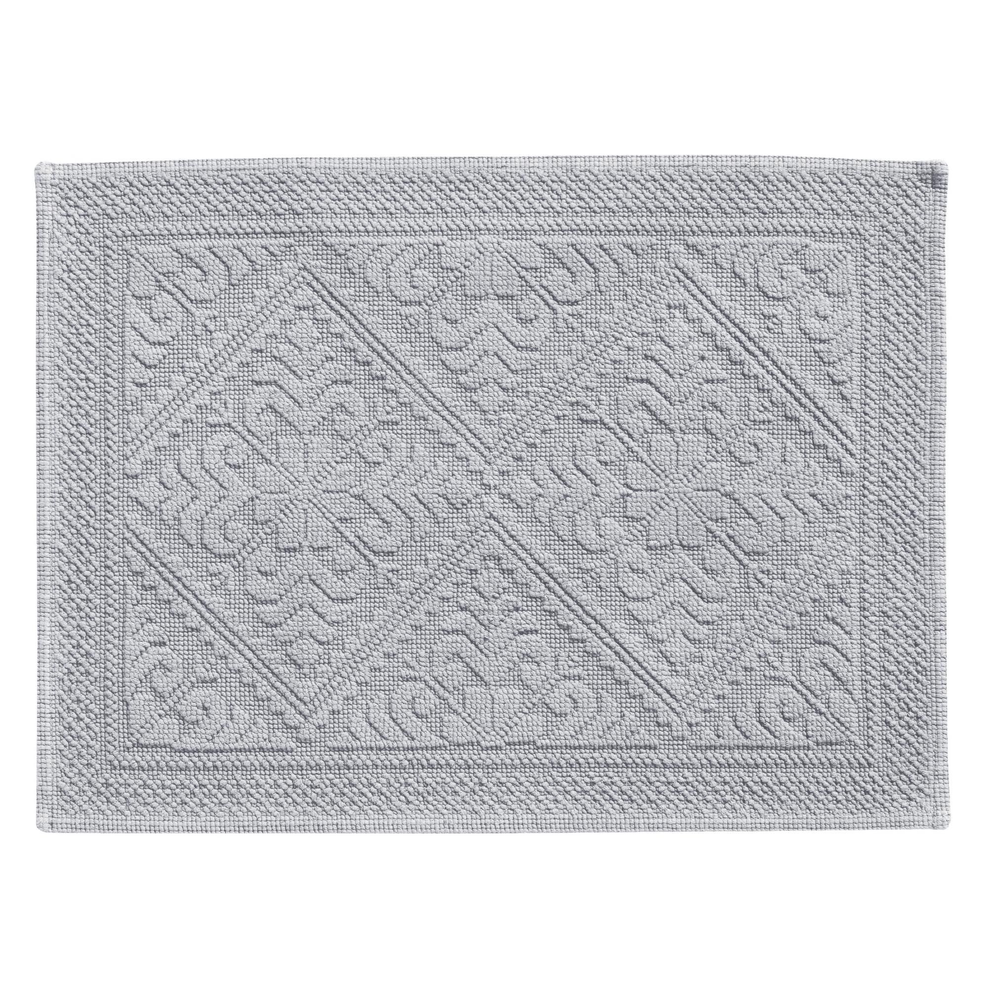 Tapis de bain uni Enzo Perle 54 x 64