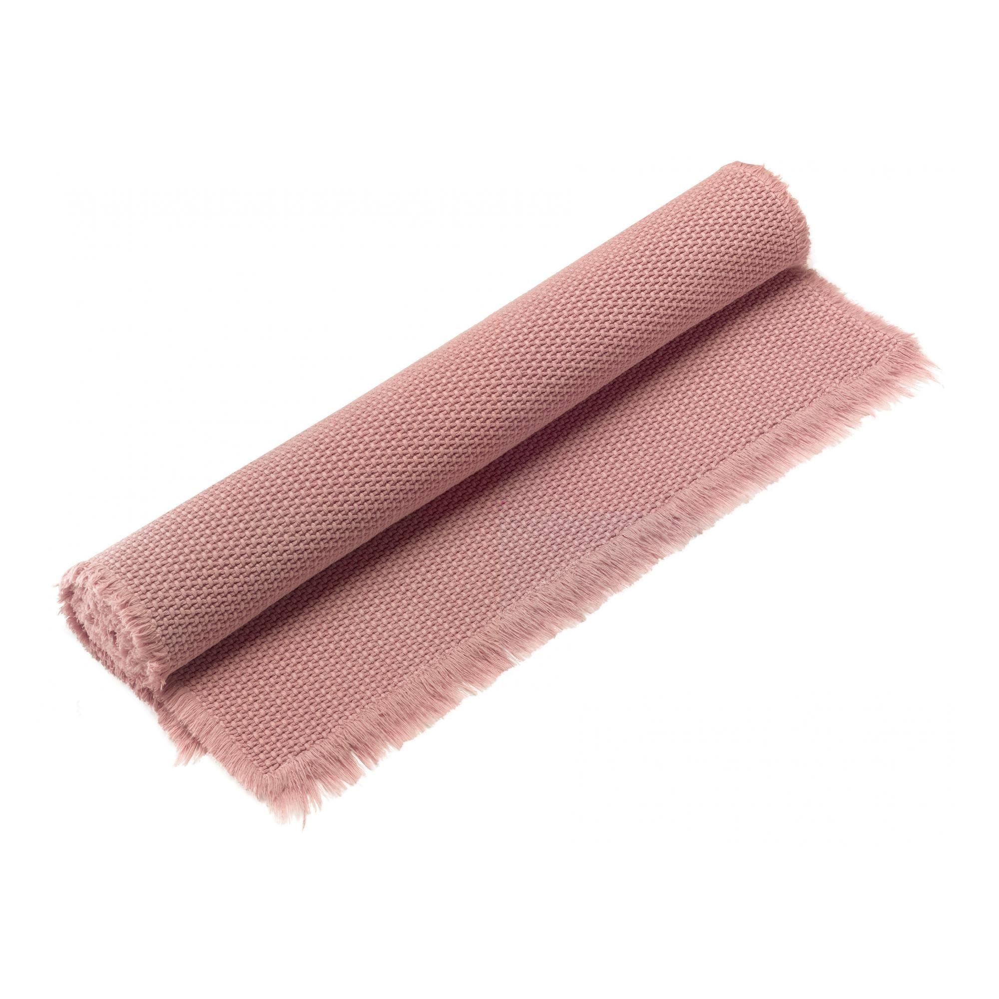 Tapis de bain uni Elly Blush 54 x 110
