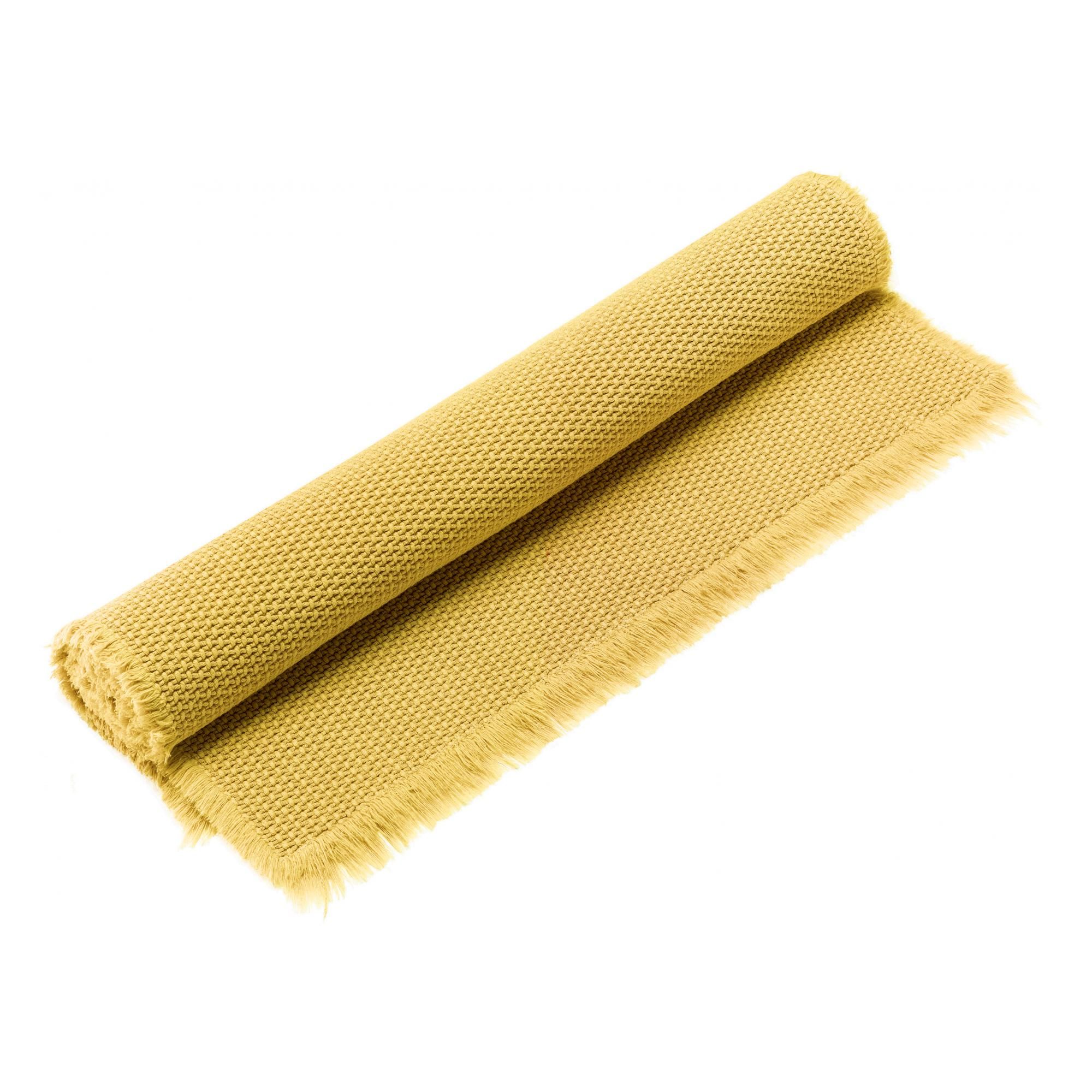 Tapis de bain uni Elly Curry 54 x 110