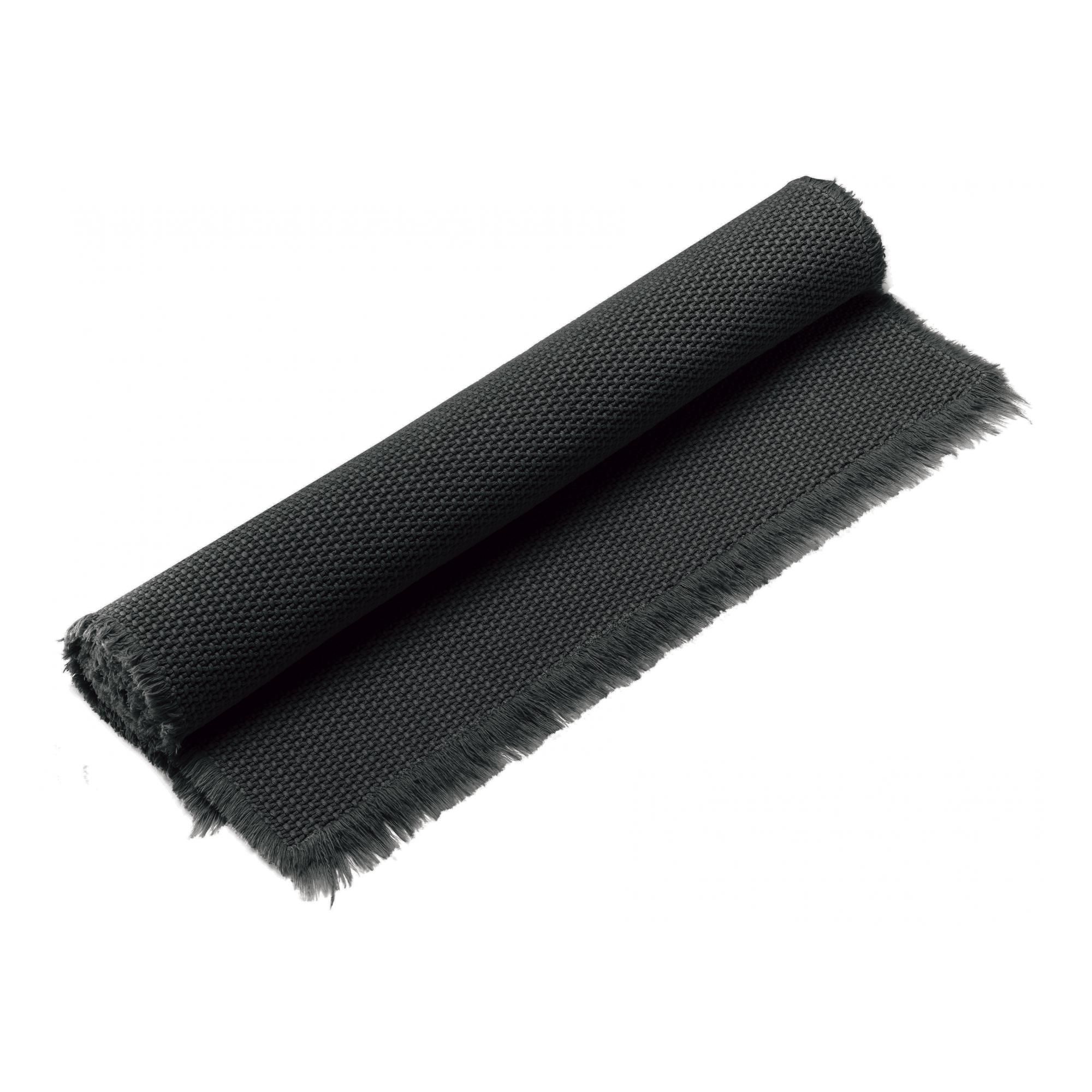 Tapis de bain uni Elly Noir 54 x 110