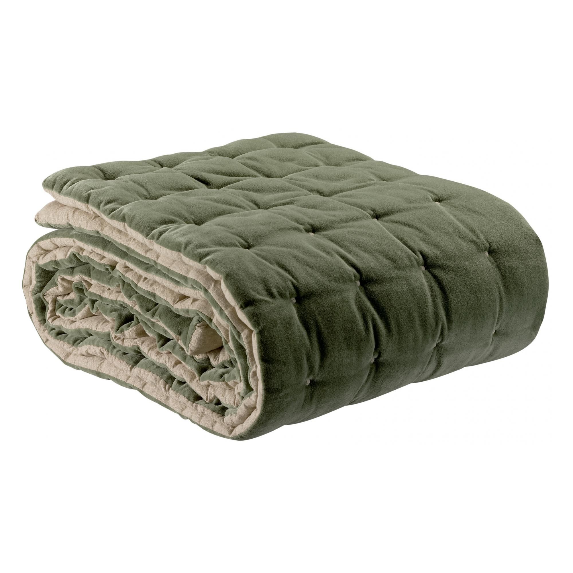 Chemin de lit uni Elise Verveine 90 x 240