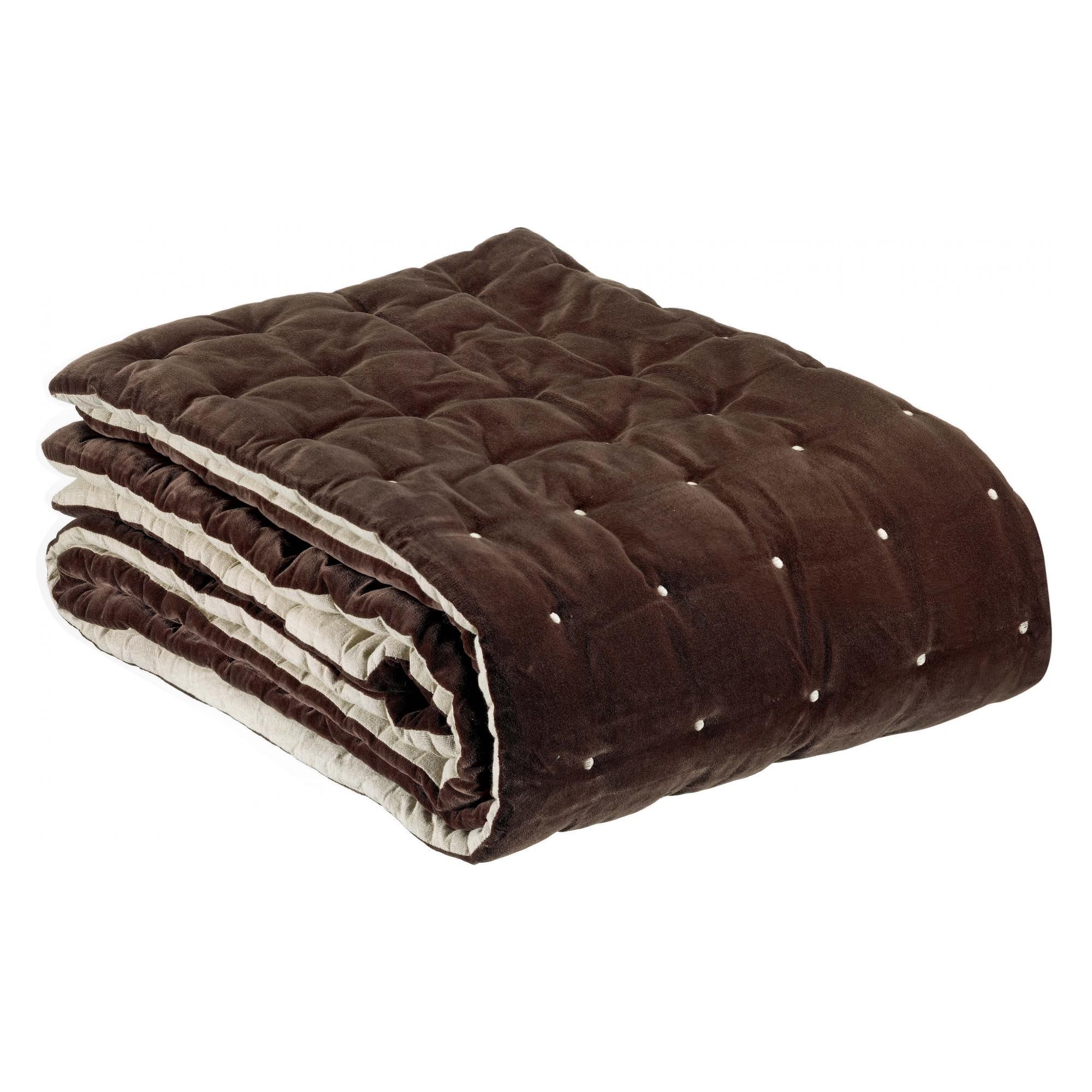 Chemin de lit uni Elise Ébène 90 x 240