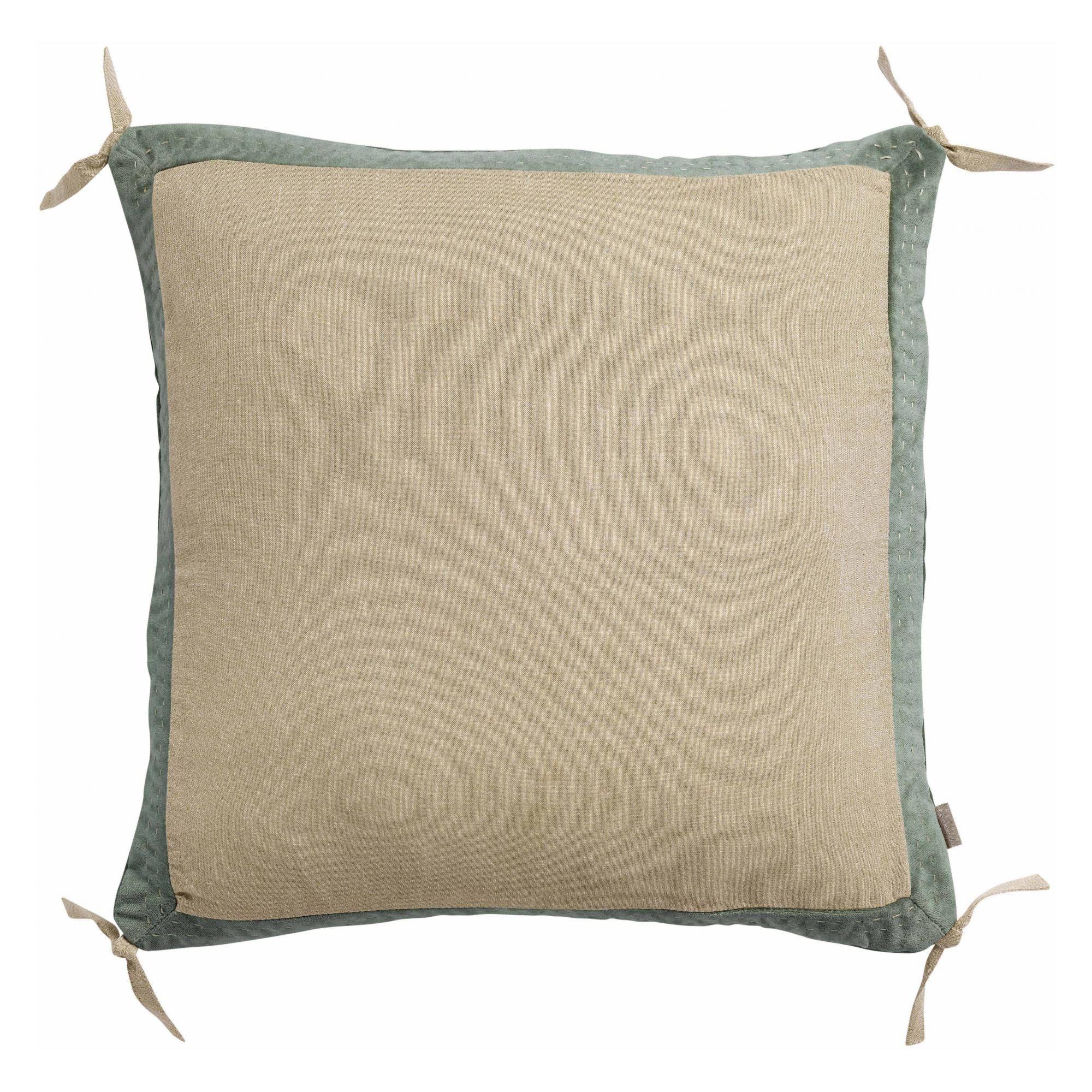Coussin Elise Chambray Verveine 45 x 45