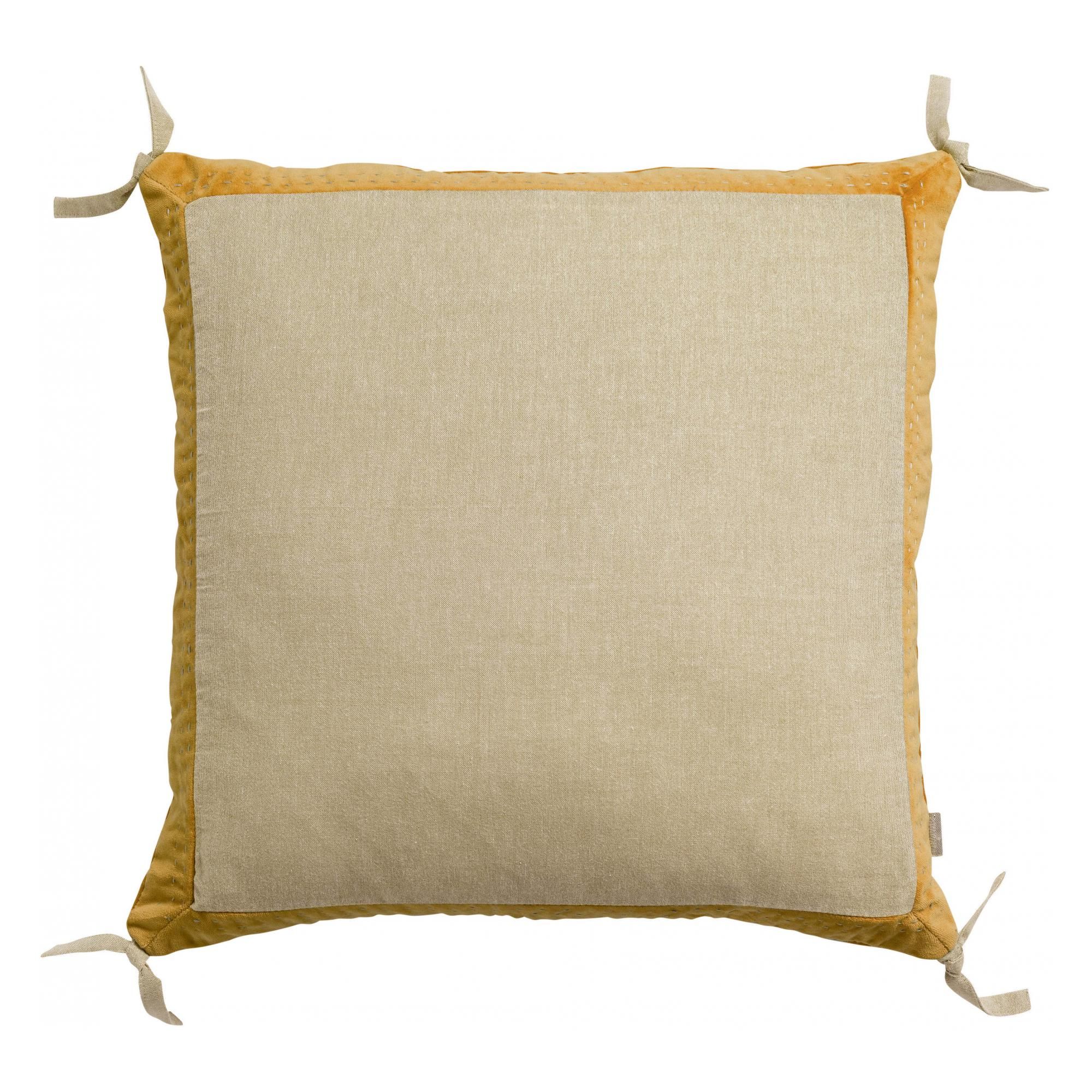 Coussin Elise Chambray Maïs 45 x 45