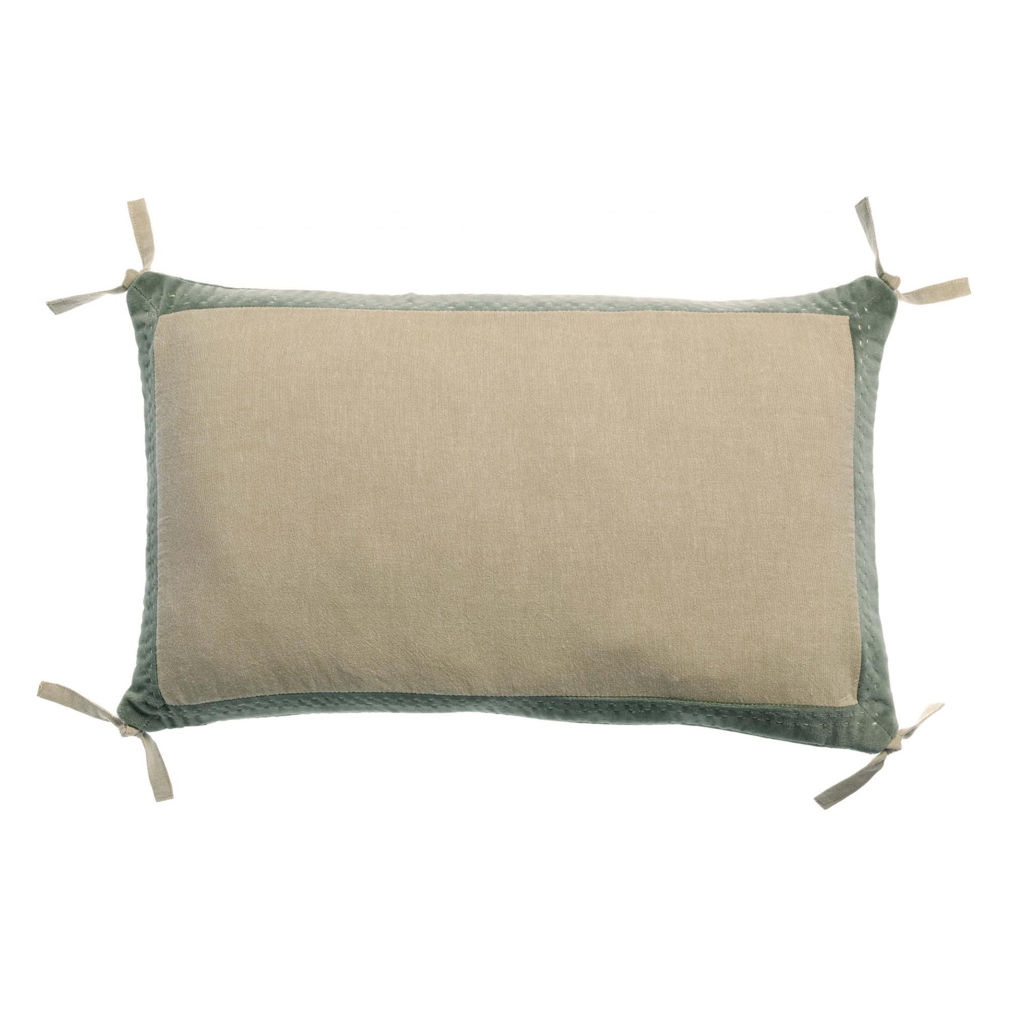 Coussin Elise Chambray Verveine 30 x 50