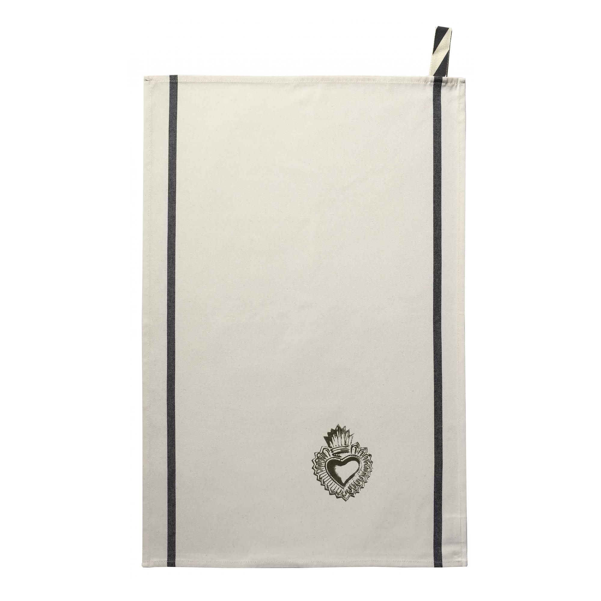 Torchon Bon cœur Or 70 x 50