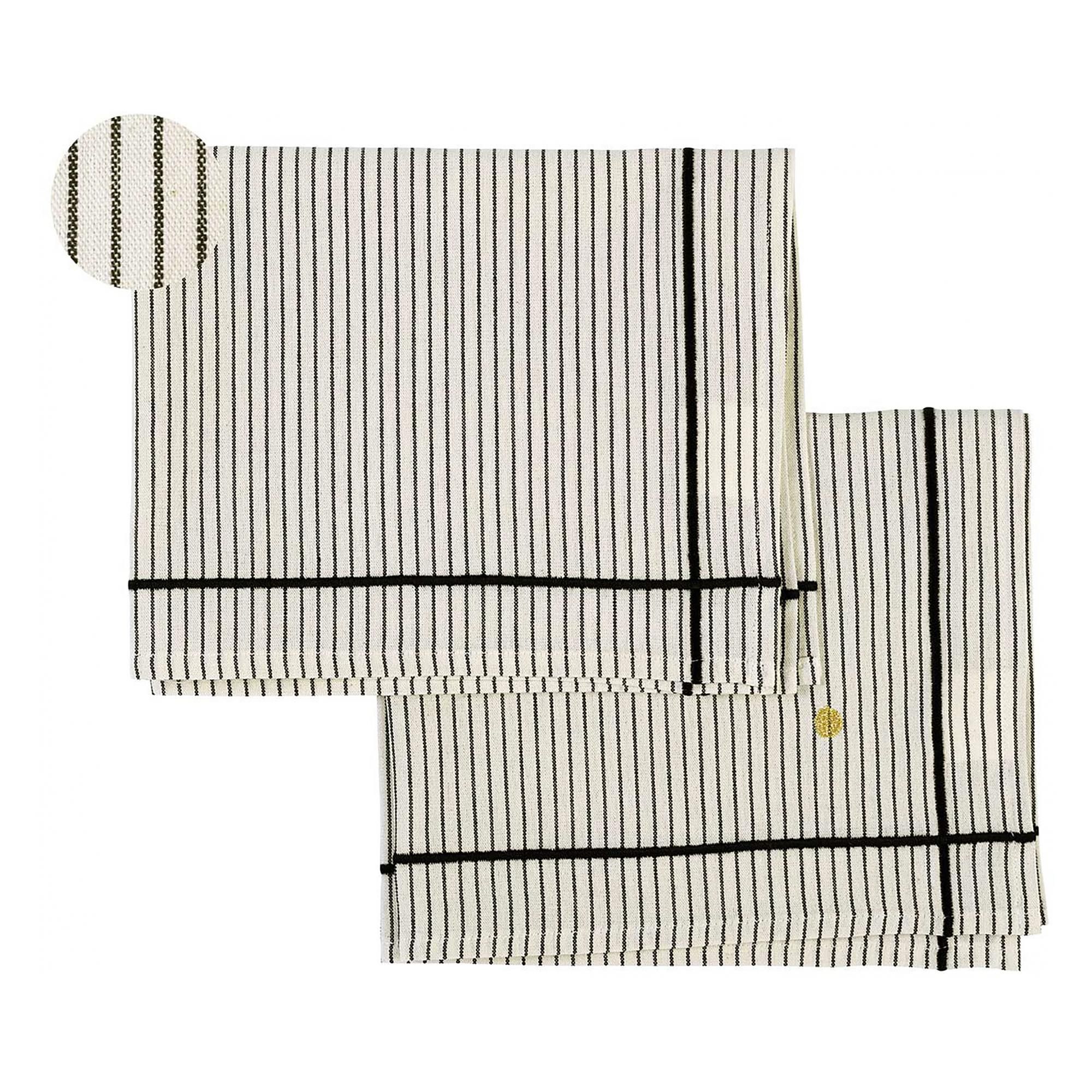 Lot de 2 sets de table Léonie Caviar 40 x 50