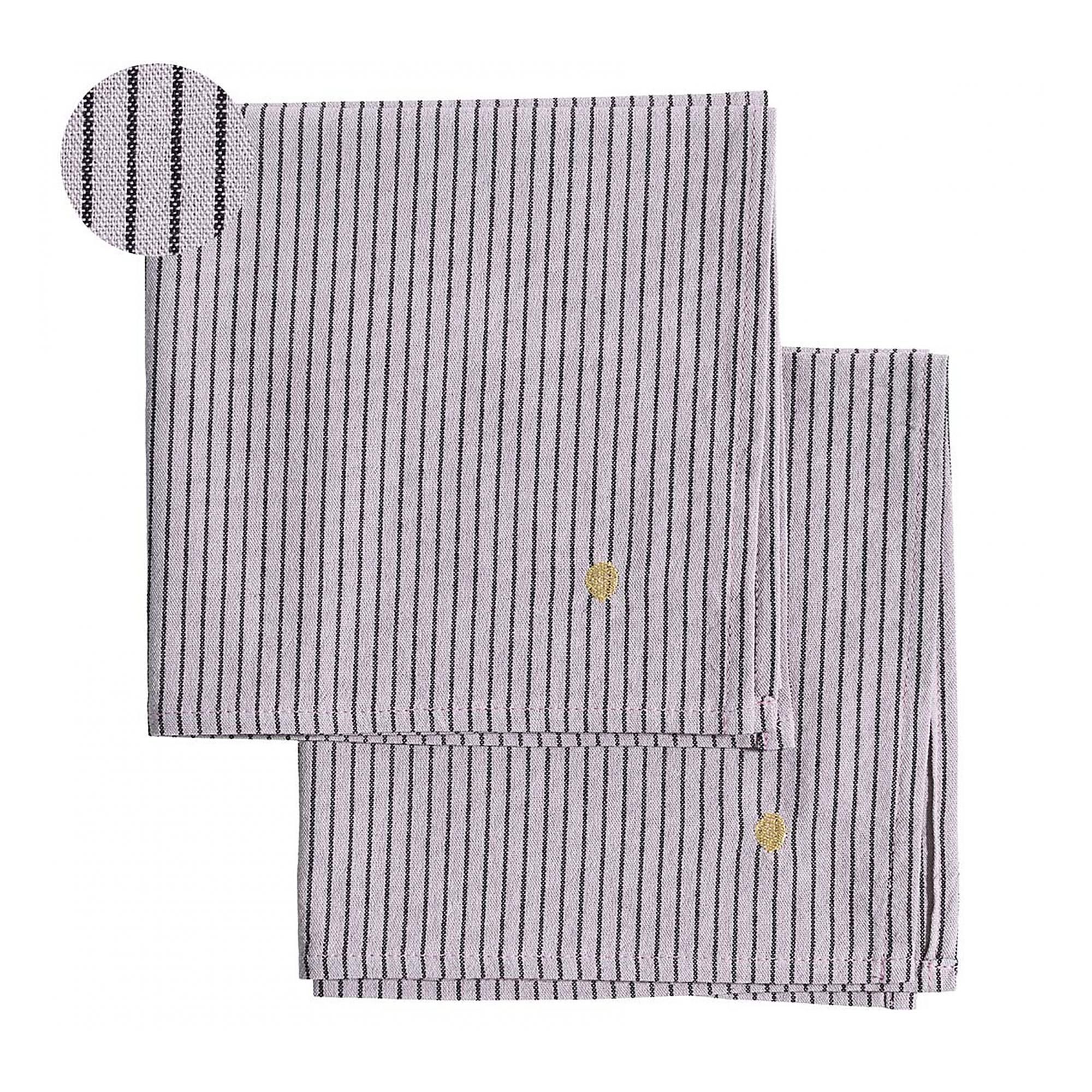 Lot de 2 serviettes de table Léonie Poivre rose 40 x 40