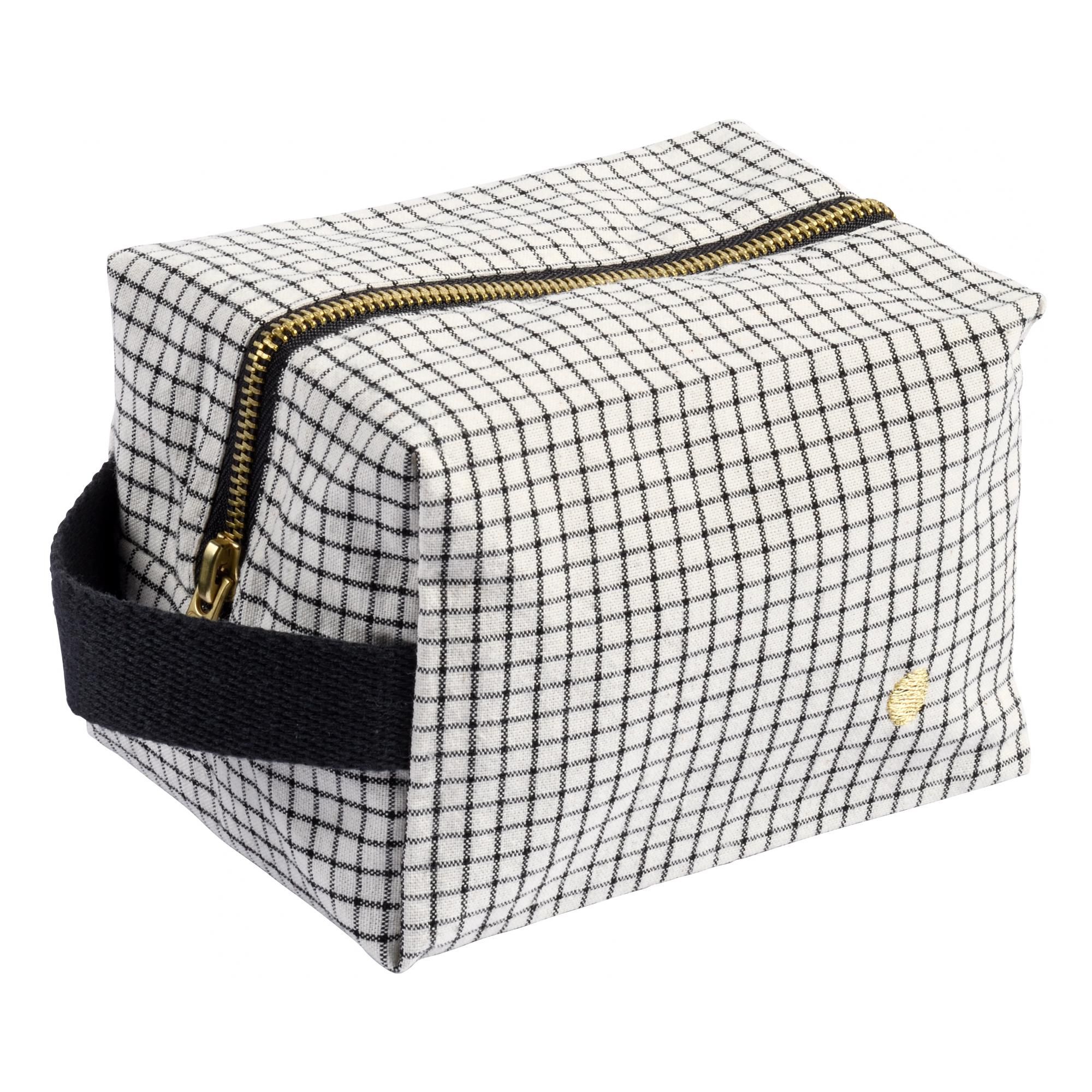 Trousse cube Gustave Caviar 15,5 x 10 x 10