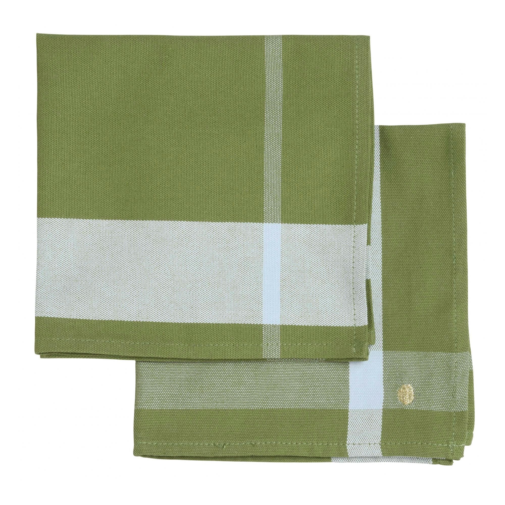 Lot de 2 serviettes de table La nonna Pistacchio 45 x 45
