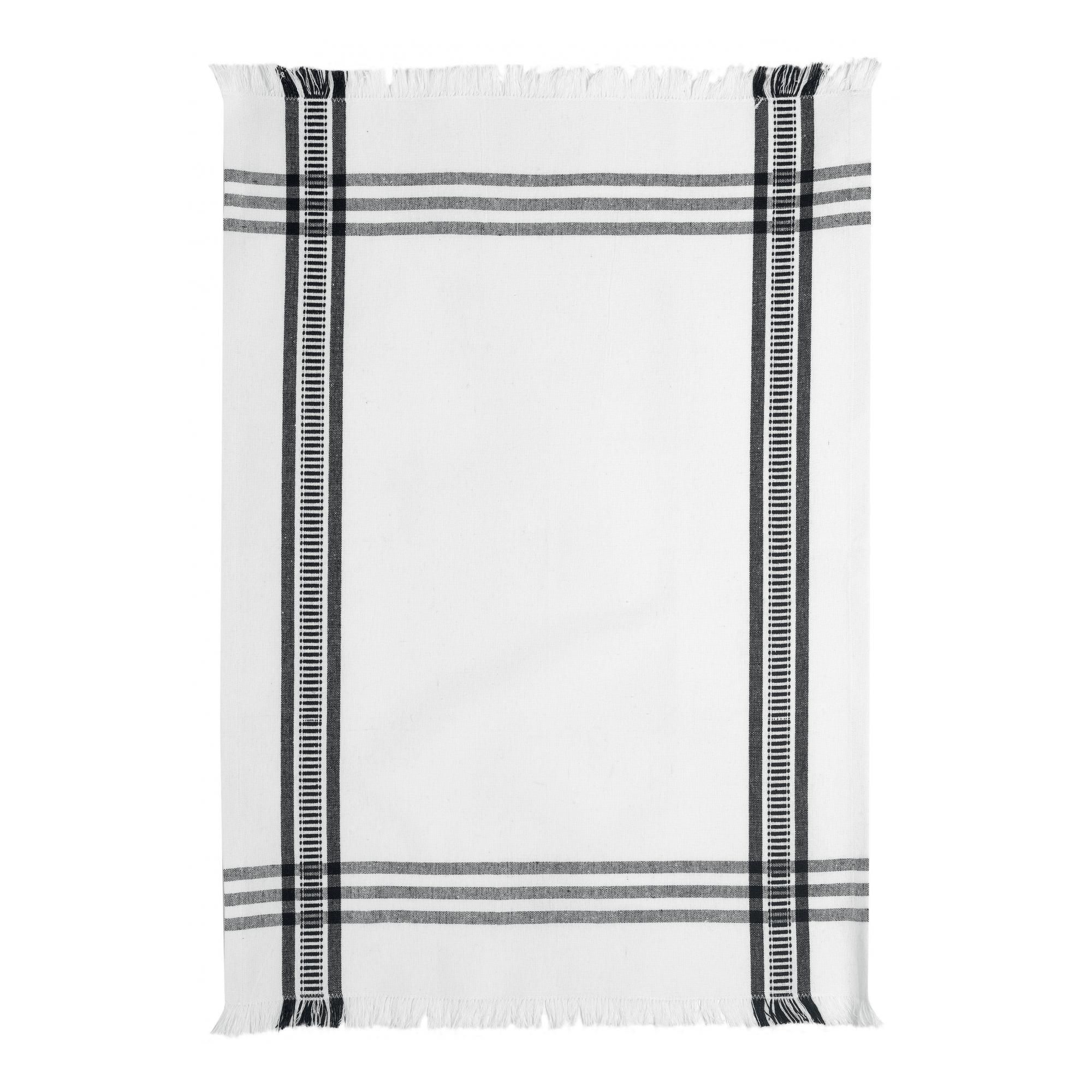 Torchon recyclé Cruz Noir 50 x 70