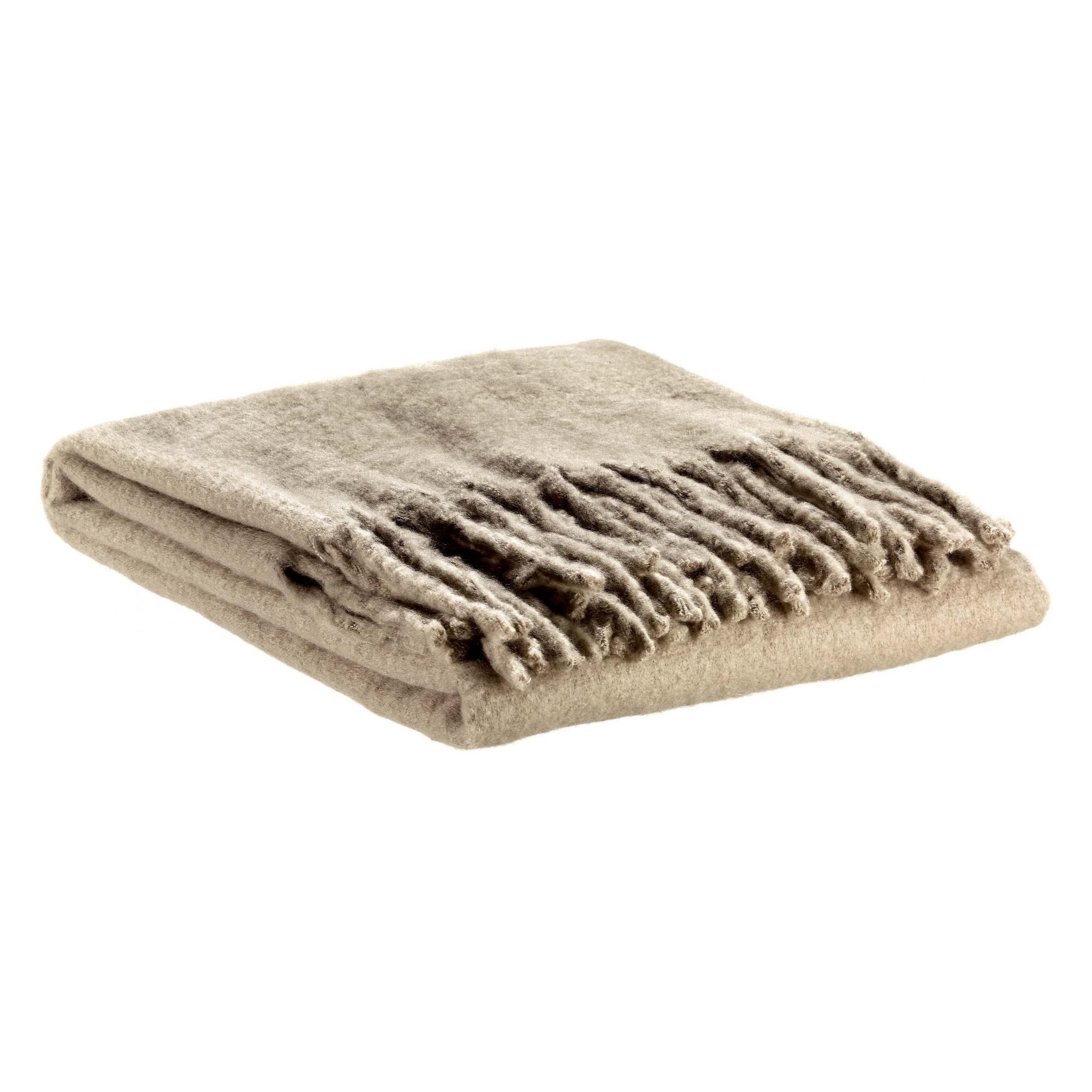 Plaid recyclé Isabel uni Nuage 130 x 160