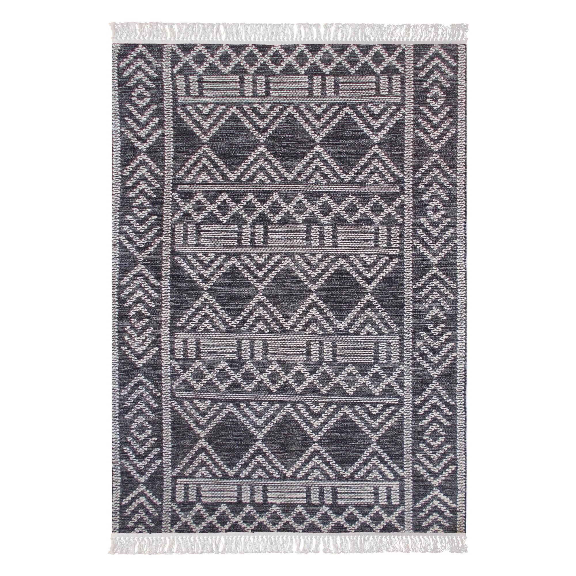 Tapis Maïs Charbon/ivoire 190 x 290