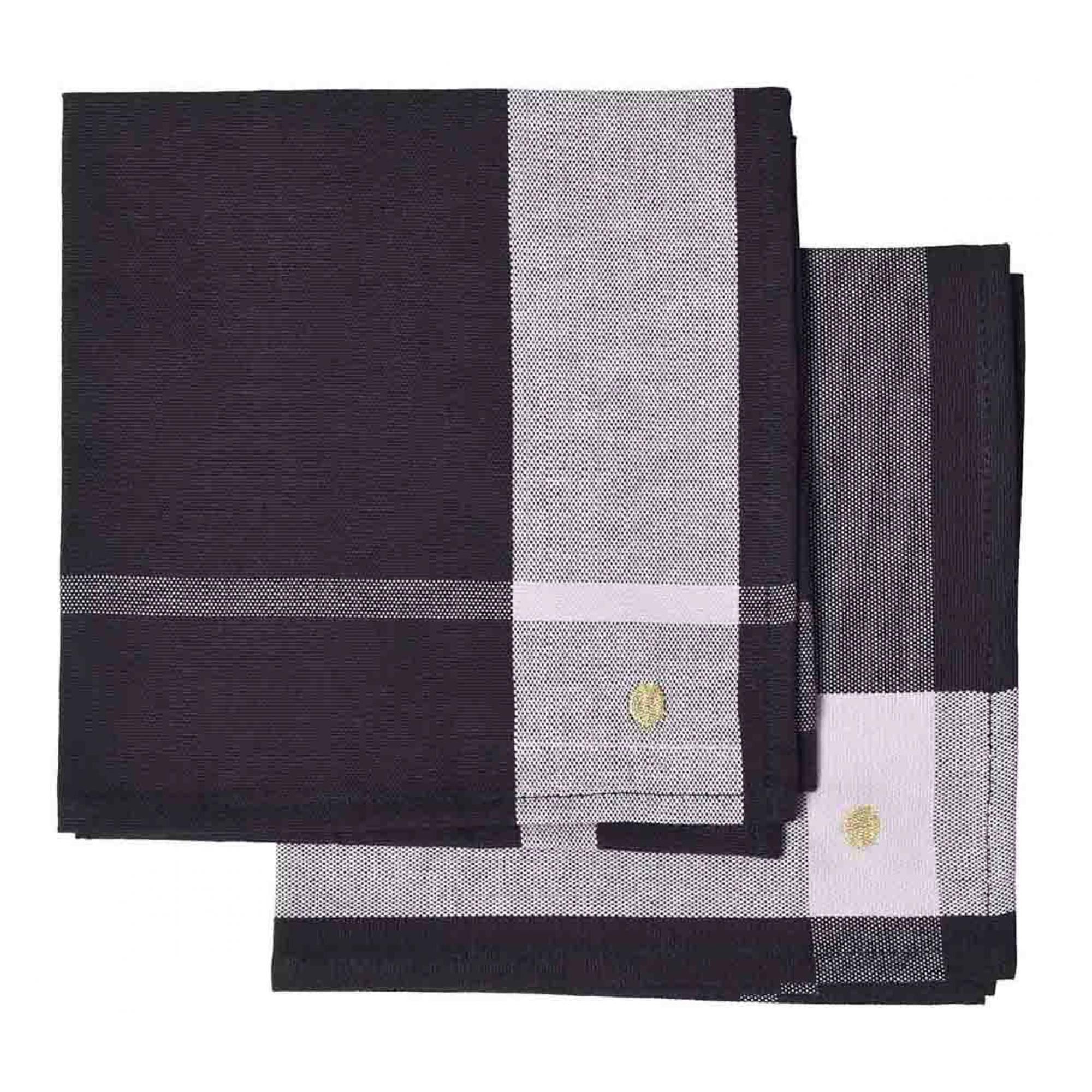 Lot de 2 serviettes de table La nonna Caviar 45 x 45
