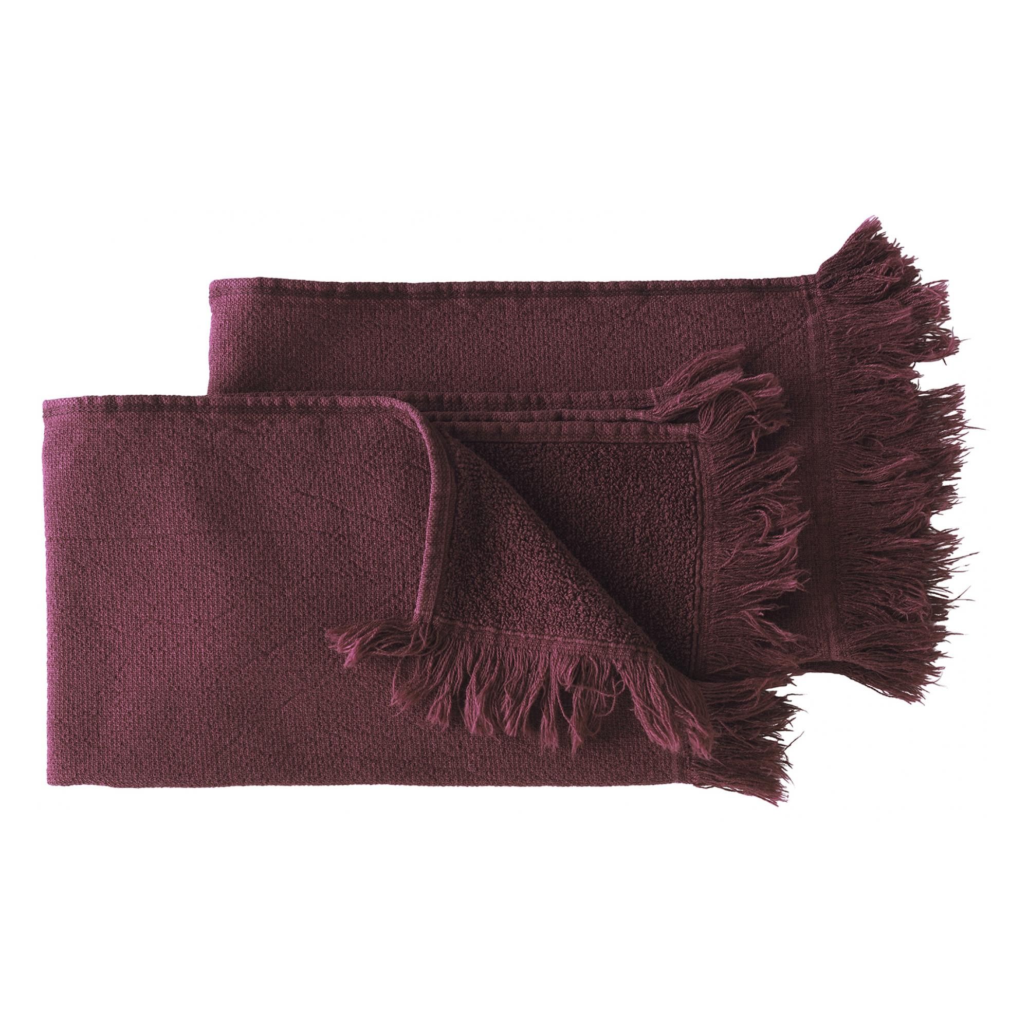 Lot de 2 serviettes invités Luna Wine 50 x 30