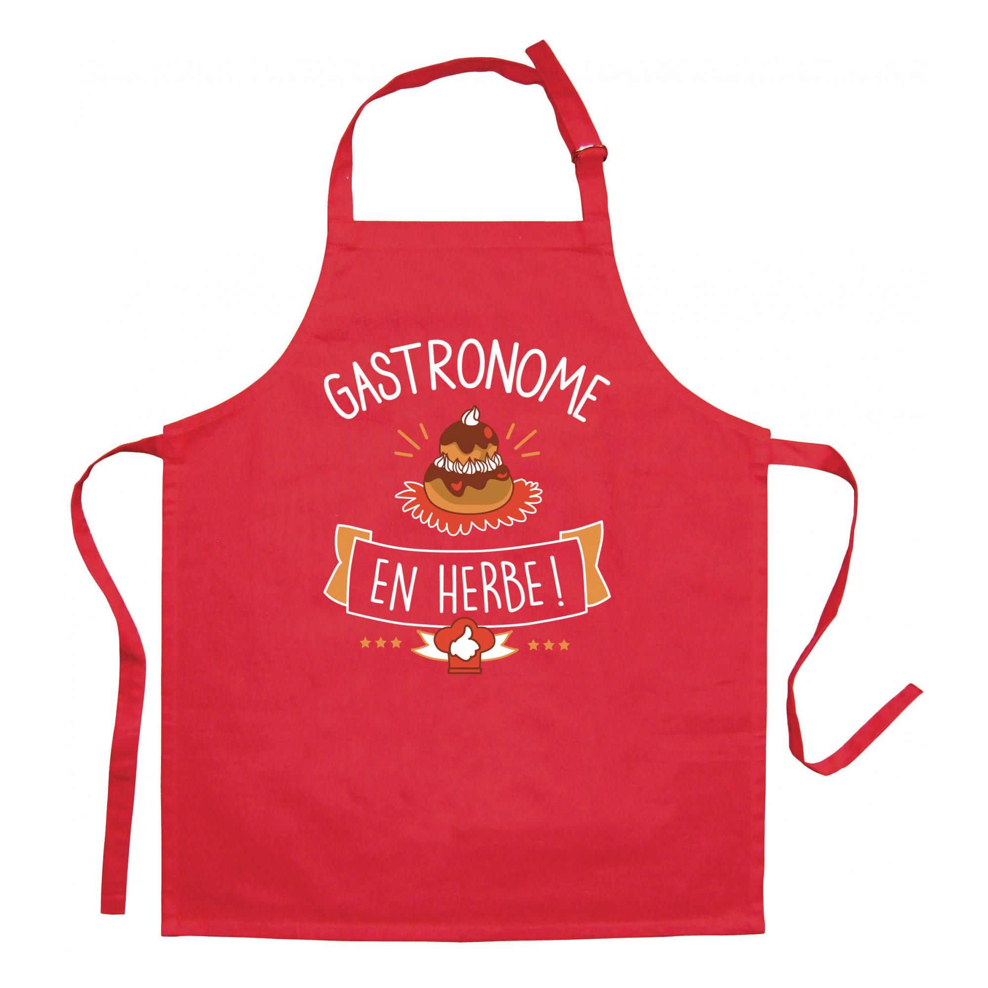 Tablier de cuisine enfant Gastronome recyclé Rouge 52 x 63
