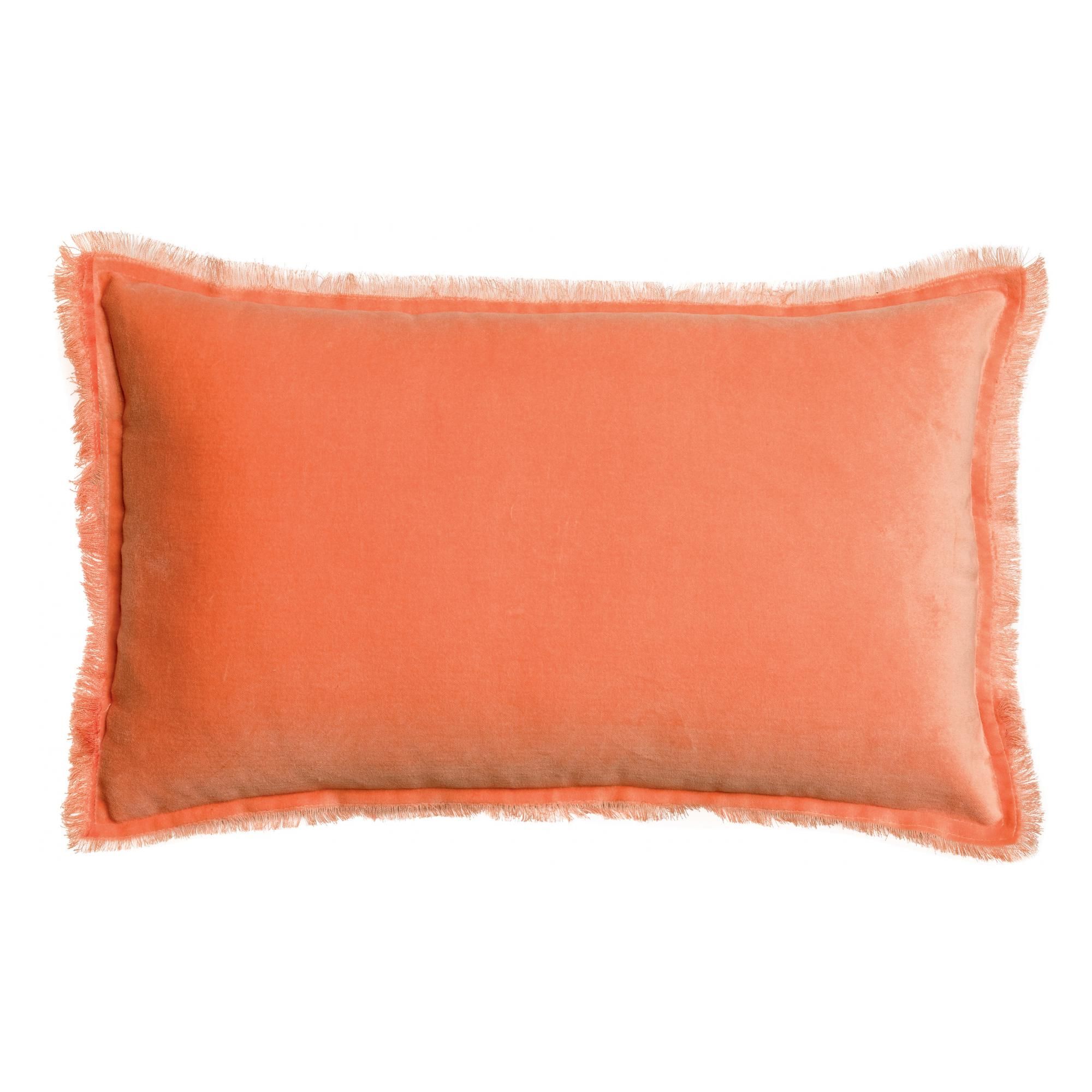 Coussin uni Fara Goyave 30 x 50