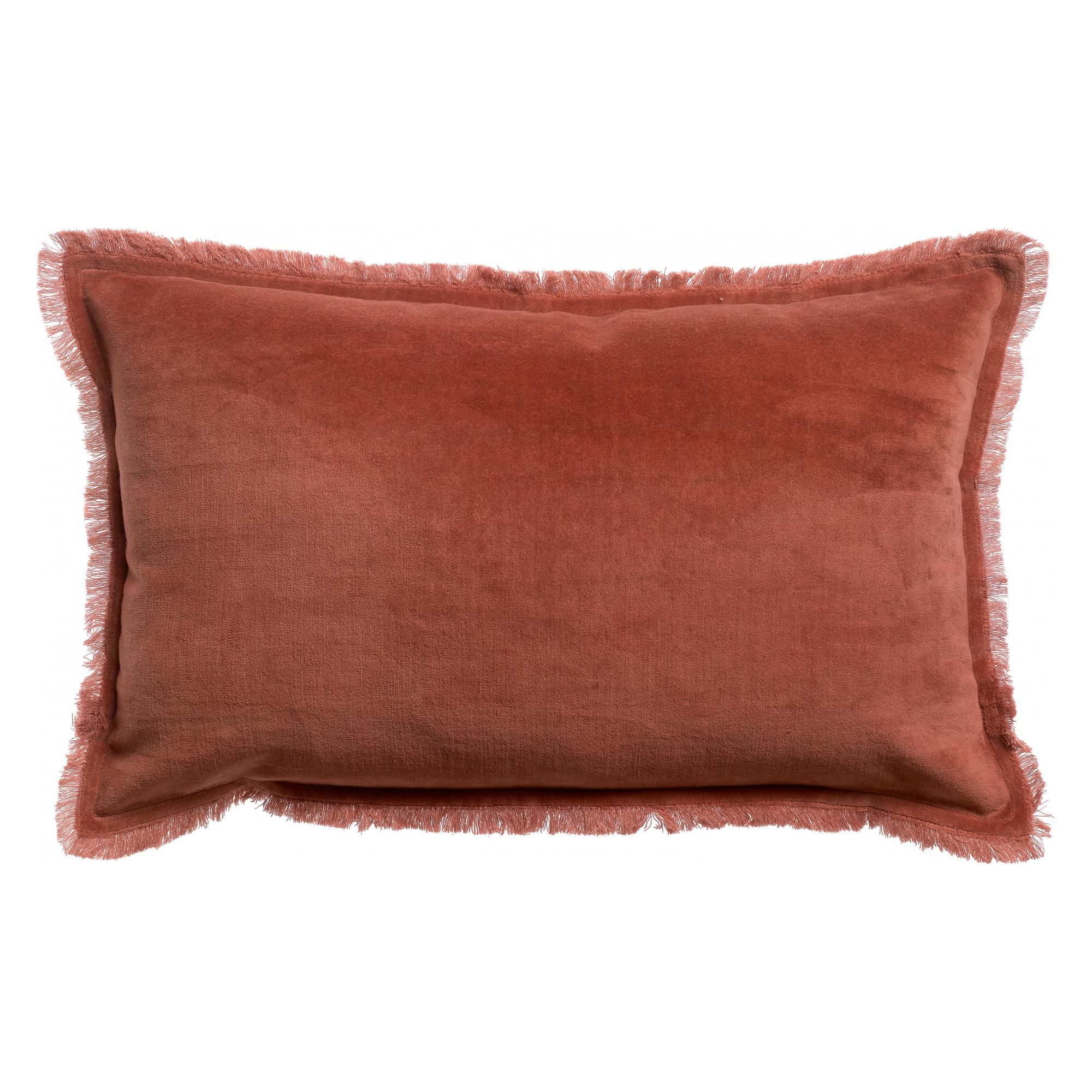 Coussin uni Fara Sienne 30 x 50