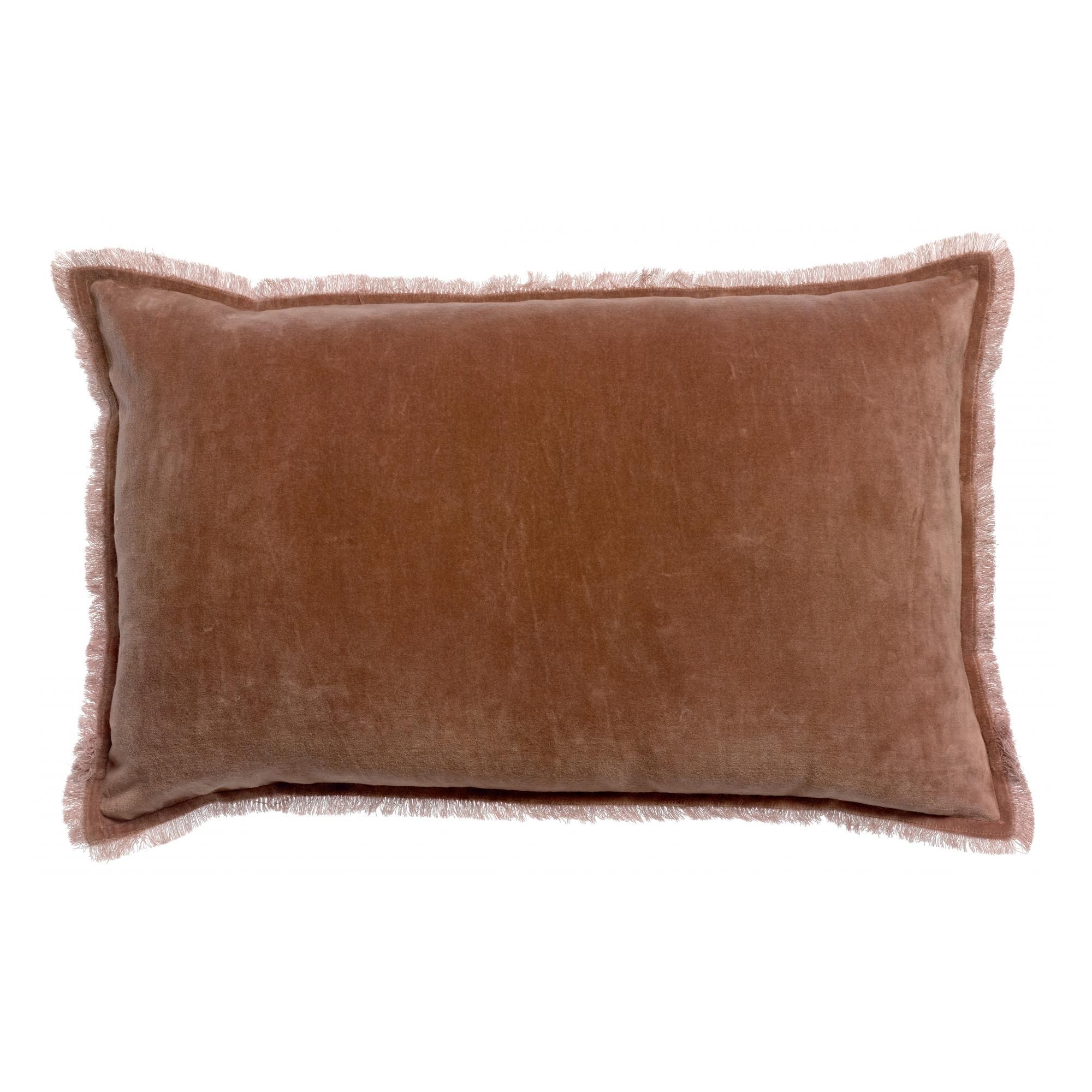 Coussin uni Fara Bois de rose 40 x 65