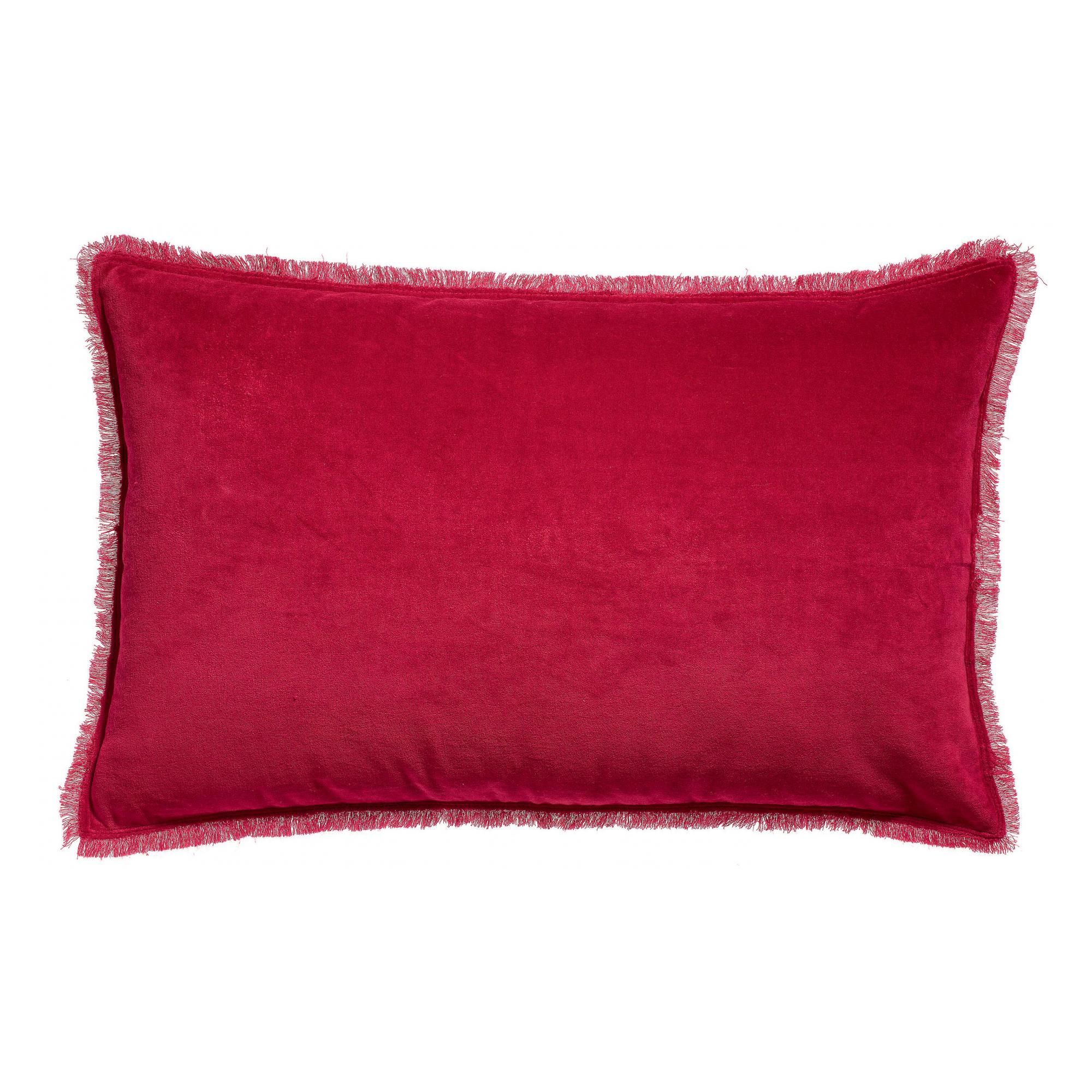 Coussin uni Fara Rubis 40 x 65