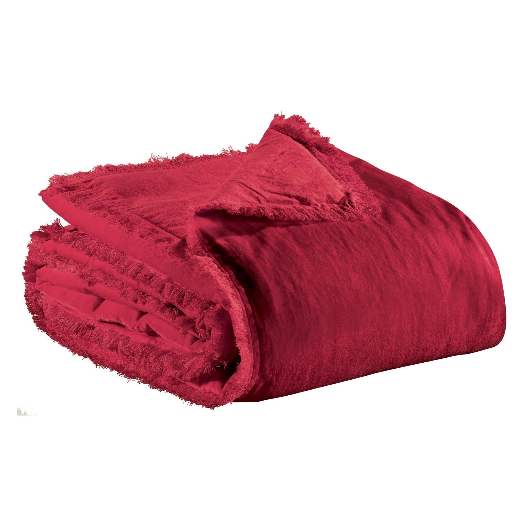 Plaid uni Fara Rubis 135 x 200