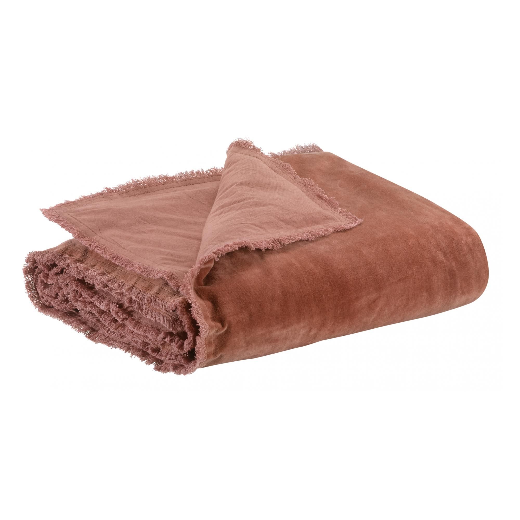 Édredon uni Fara Bois de rose 85 x 200