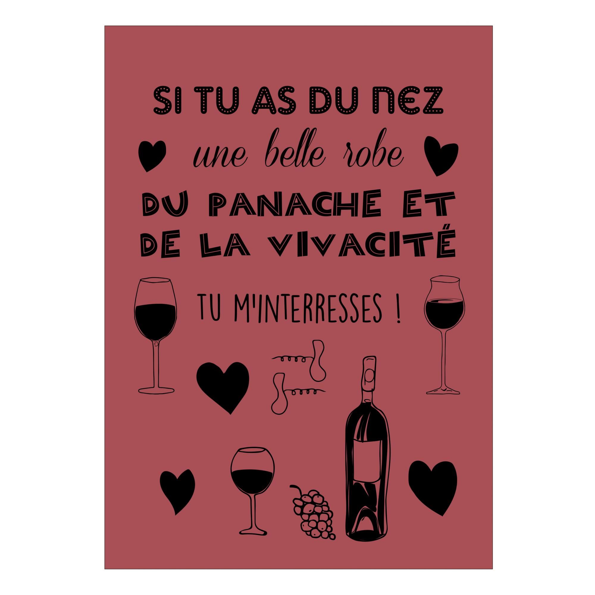 Torchon Le panache et la vivacité Multicolore 50 X 70