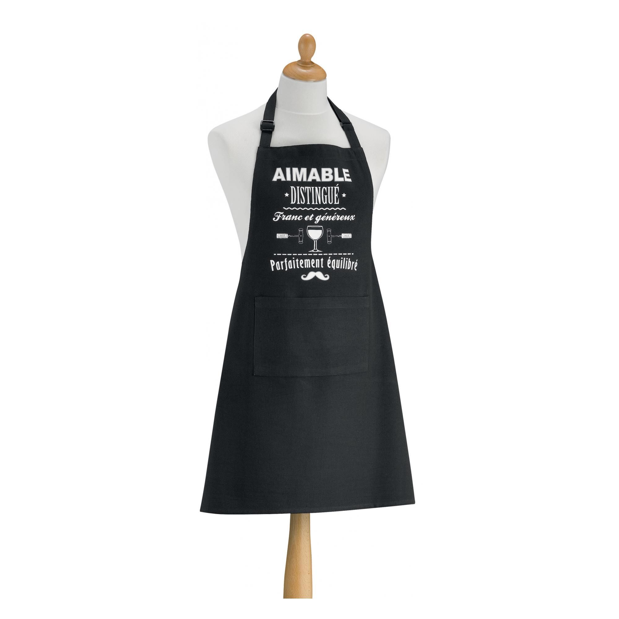Tablier de cuisine Aimable et distingué recyclé Noir 72 x 90