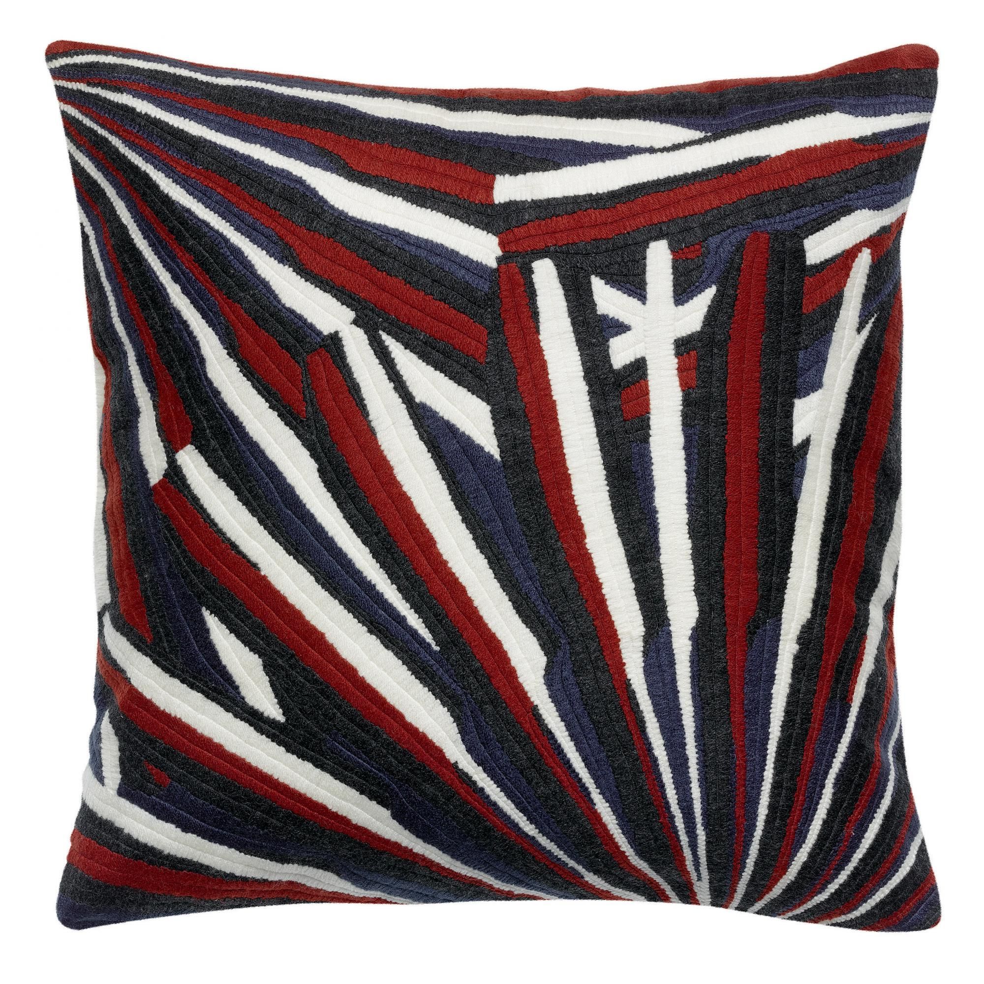 Coussin brodé Sasha Rubis 45 x 45